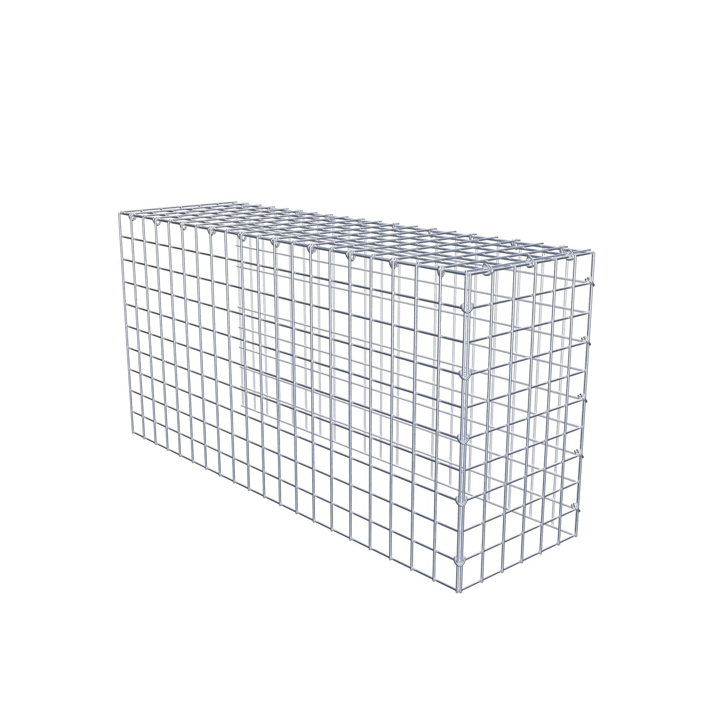 Gavión complementario de tipo 4 100 cm x 50 cm x 30 cm (largo x alto x fondo), malla 5 cm x 5 cm, anillo en C