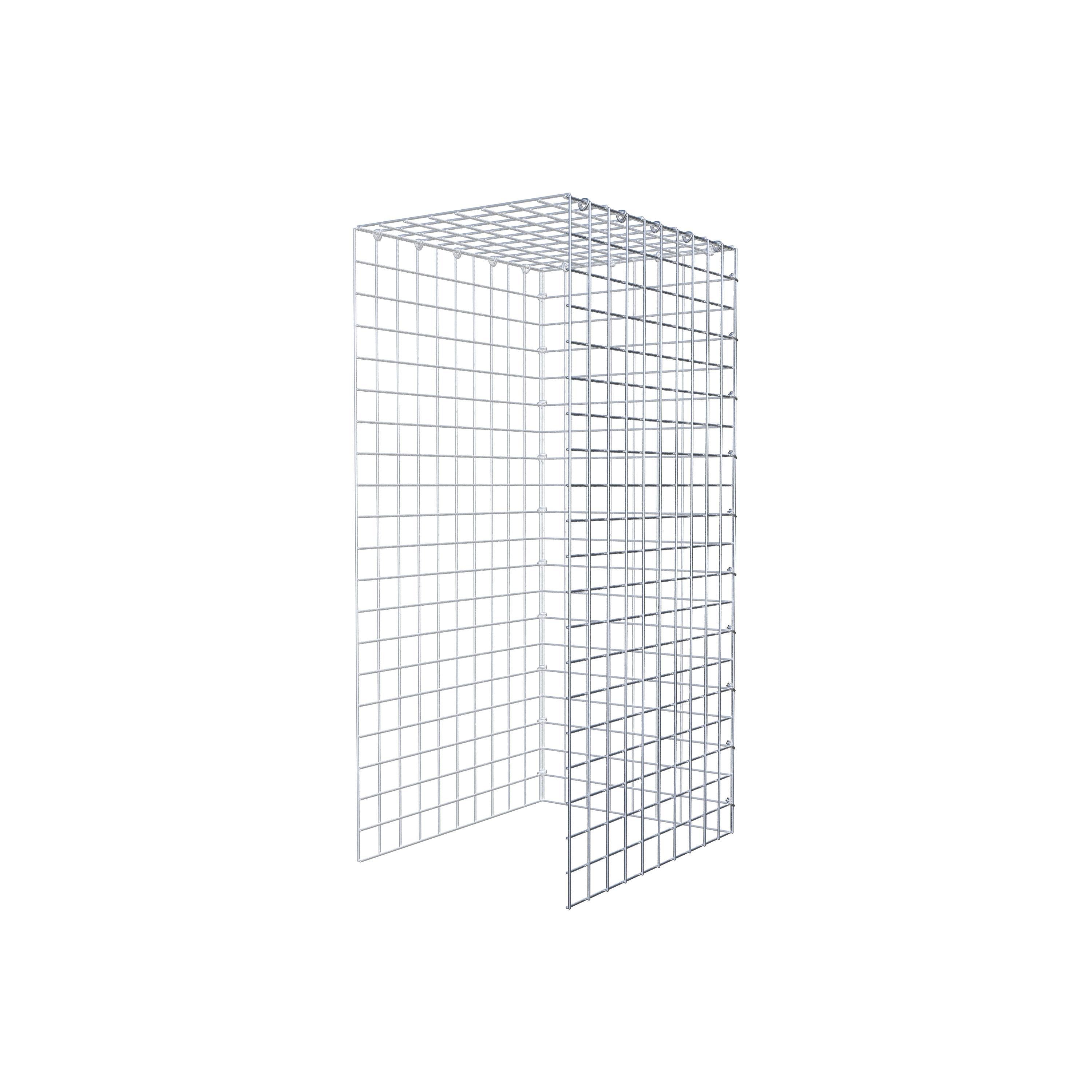 Mounted gabion type 4 100 cm x 50 cm x 40 cm (L x H x D), mesh size 5 cm x 5 cm, C-ring