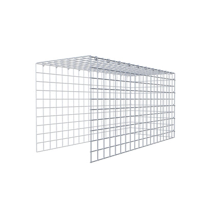 Mounted gabion type 4 100 cm x 50 cm x 40 cm (L x H x D), mesh size 5 cm x 5 cm, C-ring