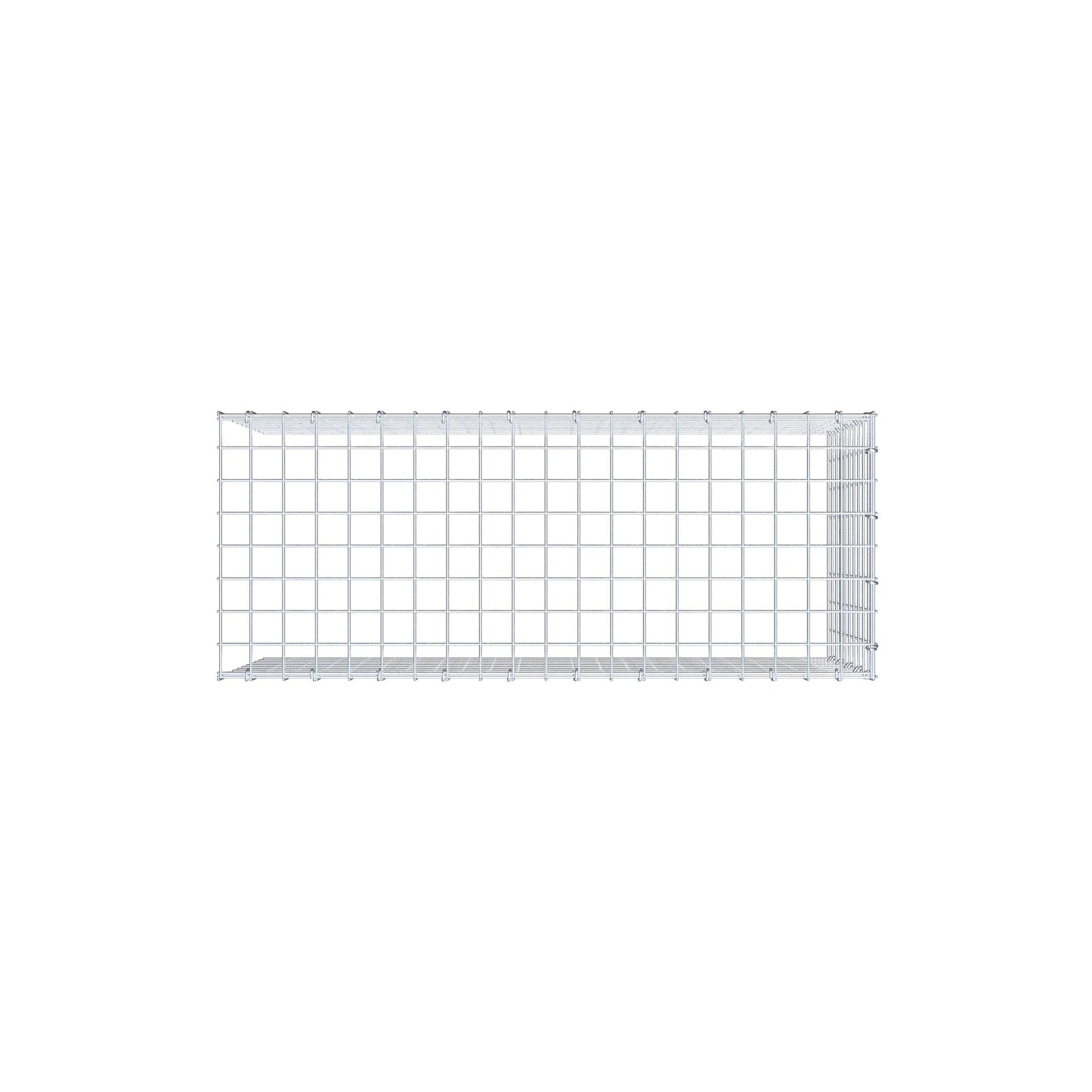 Mounted gabion type 4 100 cm x 50 cm x 40 cm (L x H x D), mesh size 5 cm x 5 cm, C-ring
