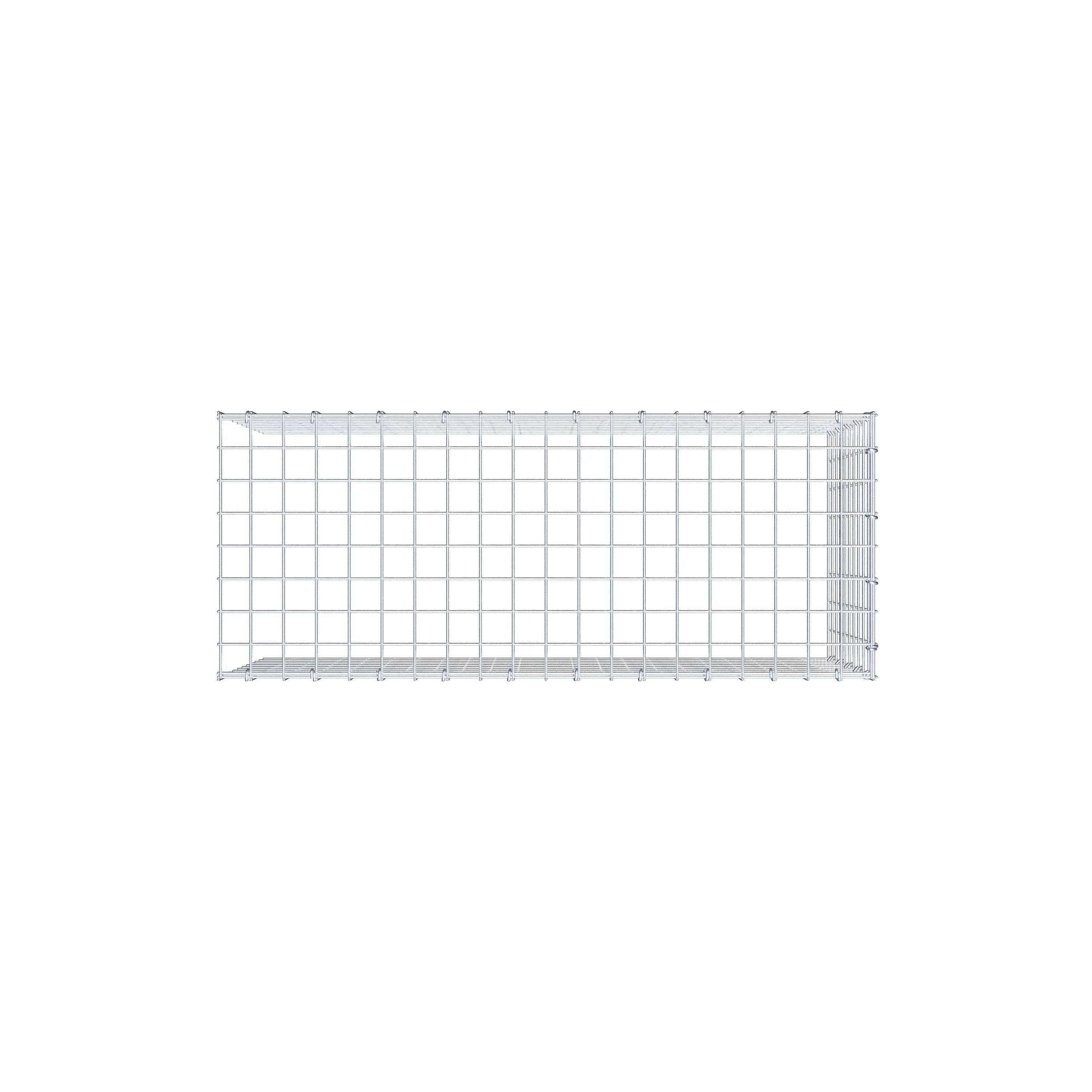 Mounted gabion type 4 100 cm x 50 cm x 40 cm (L x H x D), mesh size 5 cm x 5 cm, C-ring