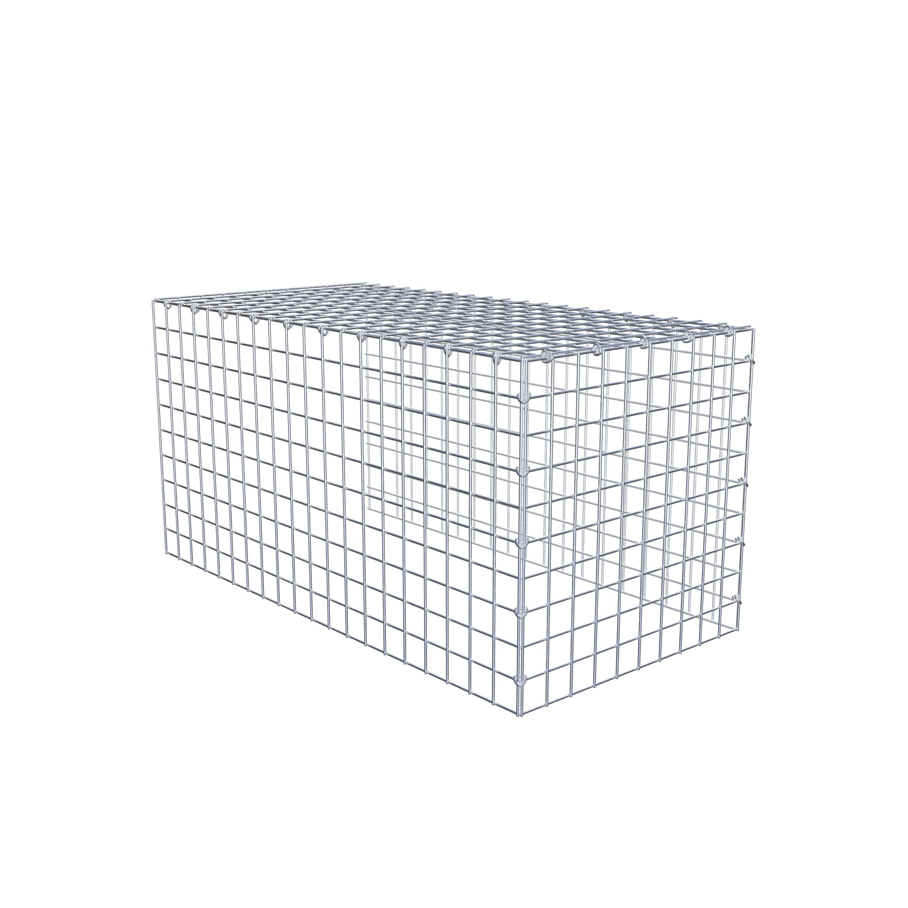 Mounted gabion type 4 100 cm x 50 cm x 50 cm (L x H x D), mesh size 5 cm x 5 cm, C-ring