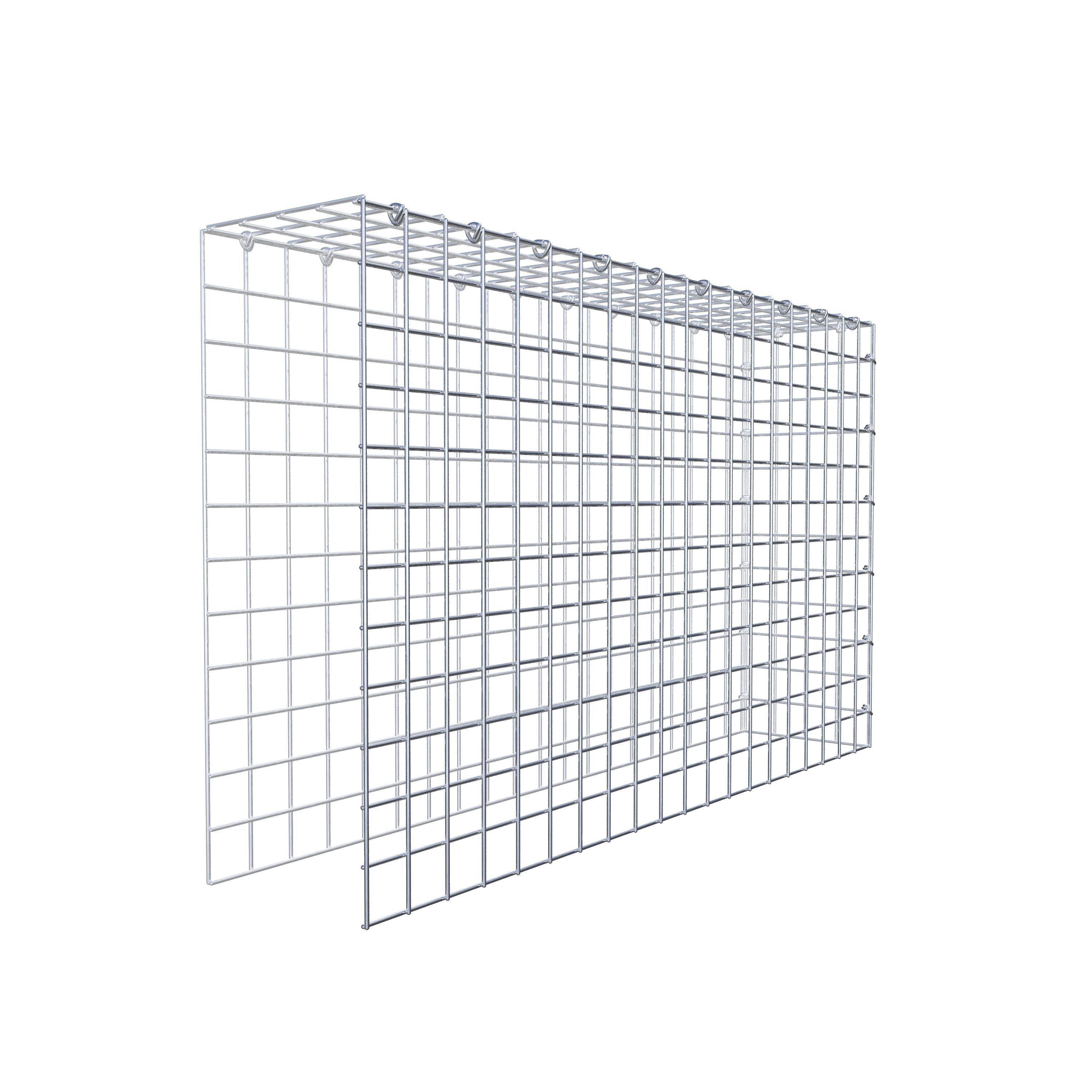 Mounted gabion type 4 100 cm x 60 cm x 20 cm (L x H x D), mesh size 5 cm x 5 cm, C-ring