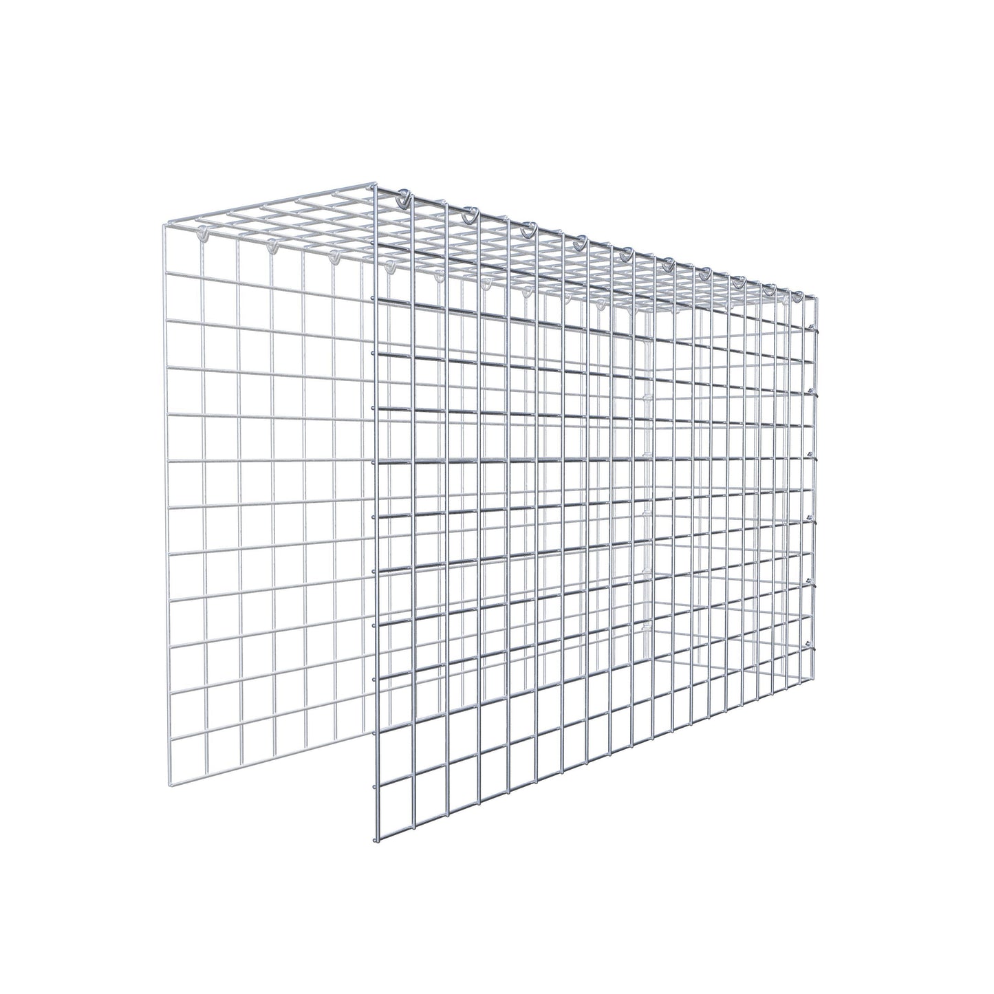 Extra gabion typ 4 100 cm x 60 cm x 30 cm (L x H x D), maskstorlek 5 cm x 5 cm, C-ring