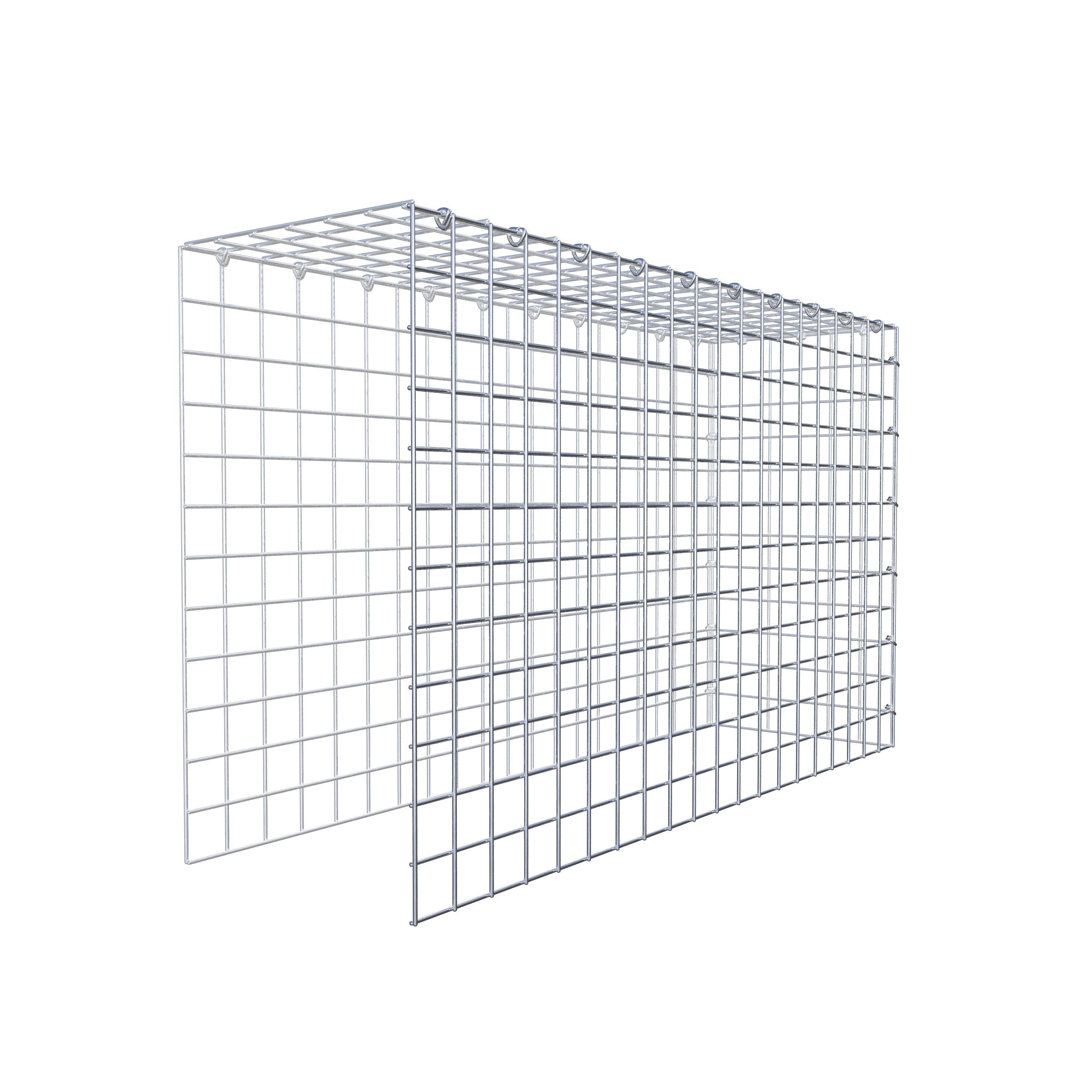 Mounted gabion type 4 100 cm x 60 cm x 30 cm (L x H x D), mesh size 5 cm x 5 cm, C-ring