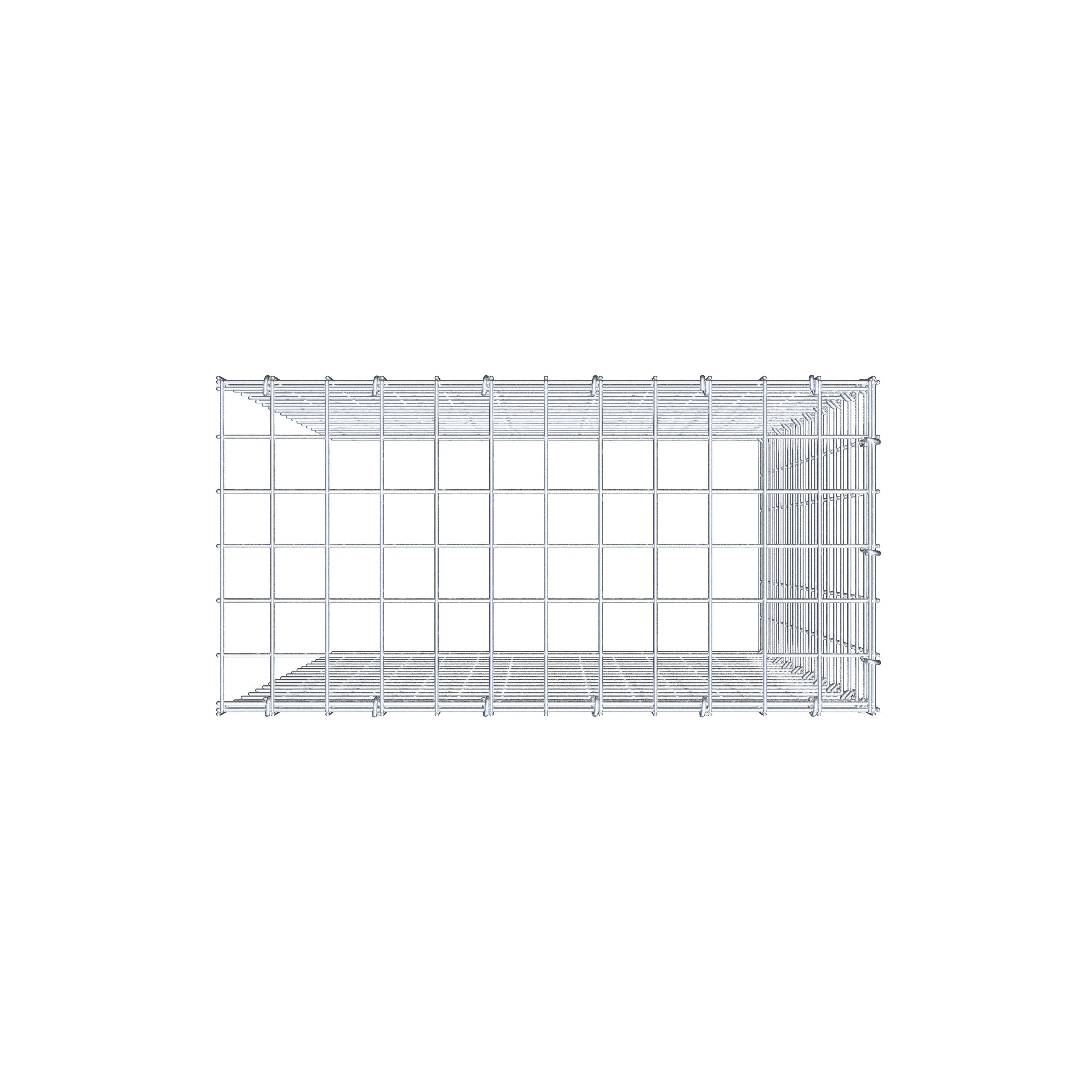 Mounted gabion type 4 100 cm x 60 cm x 30 cm (L x H x D), mesh size 5 cm x 5 cm, C-ring