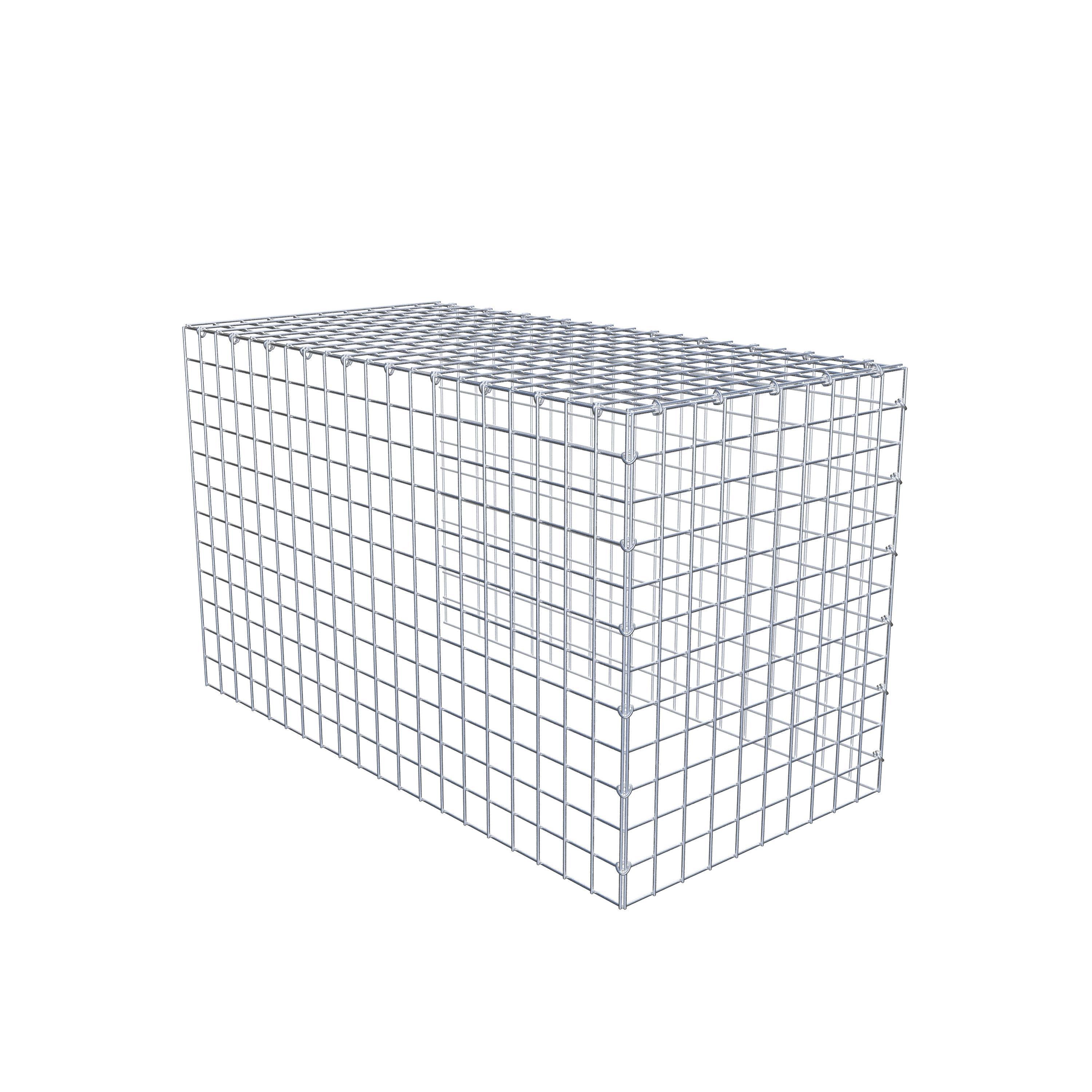 Fästbar gabion typ 4 100 cm x 60 cm x 50 cm (L x H x D), maskstorlek 5 cm x 5 cm, C-ring