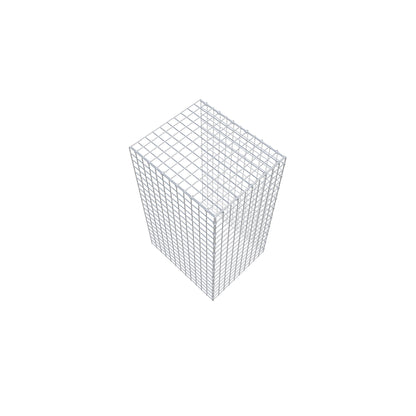 Opzetpaal type 4 100 cm x 60 cm x 50 cm (L x H x D), maaswijdte 5 cm x 5 cm, C-ring