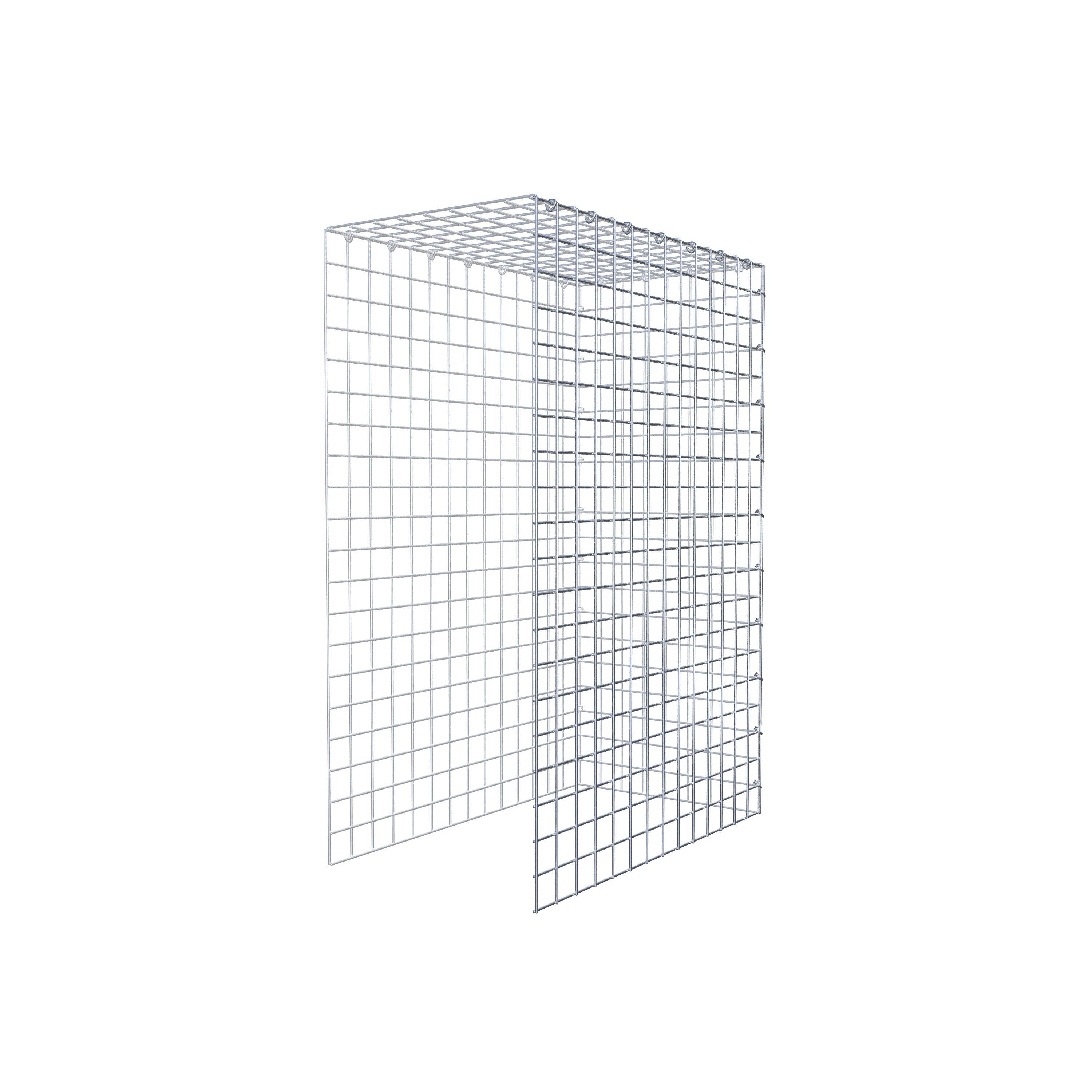 Monteret gabion type 4 100 cm x 70 cm x 40 cm (L x H x D), maskestørrelse 5 cm x 5 cm, C-ring