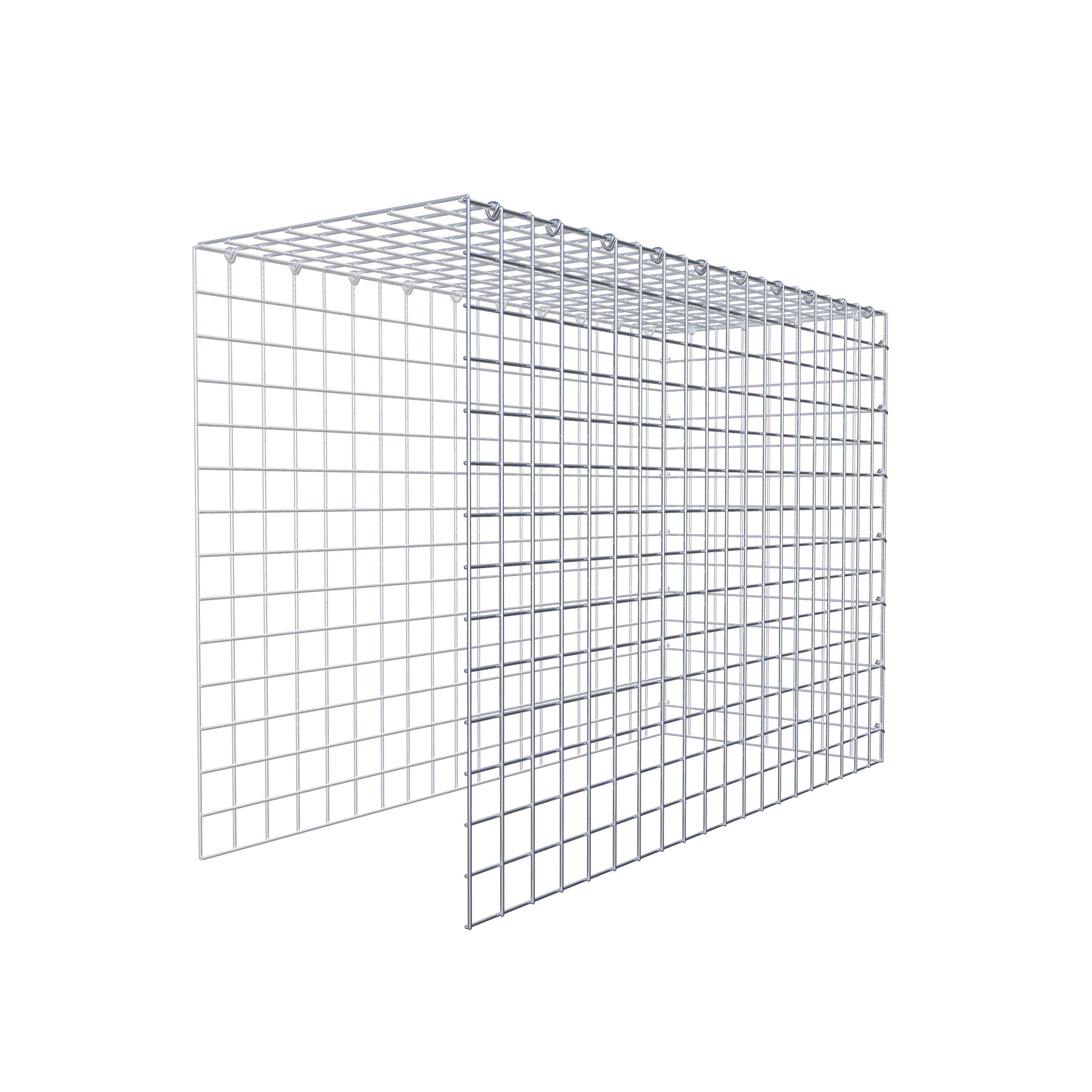 Monteret gabion type 4 100 cm x 70 cm x 40 cm (L x H x D), maskestørrelse 5 cm x 5 cm, C-ring