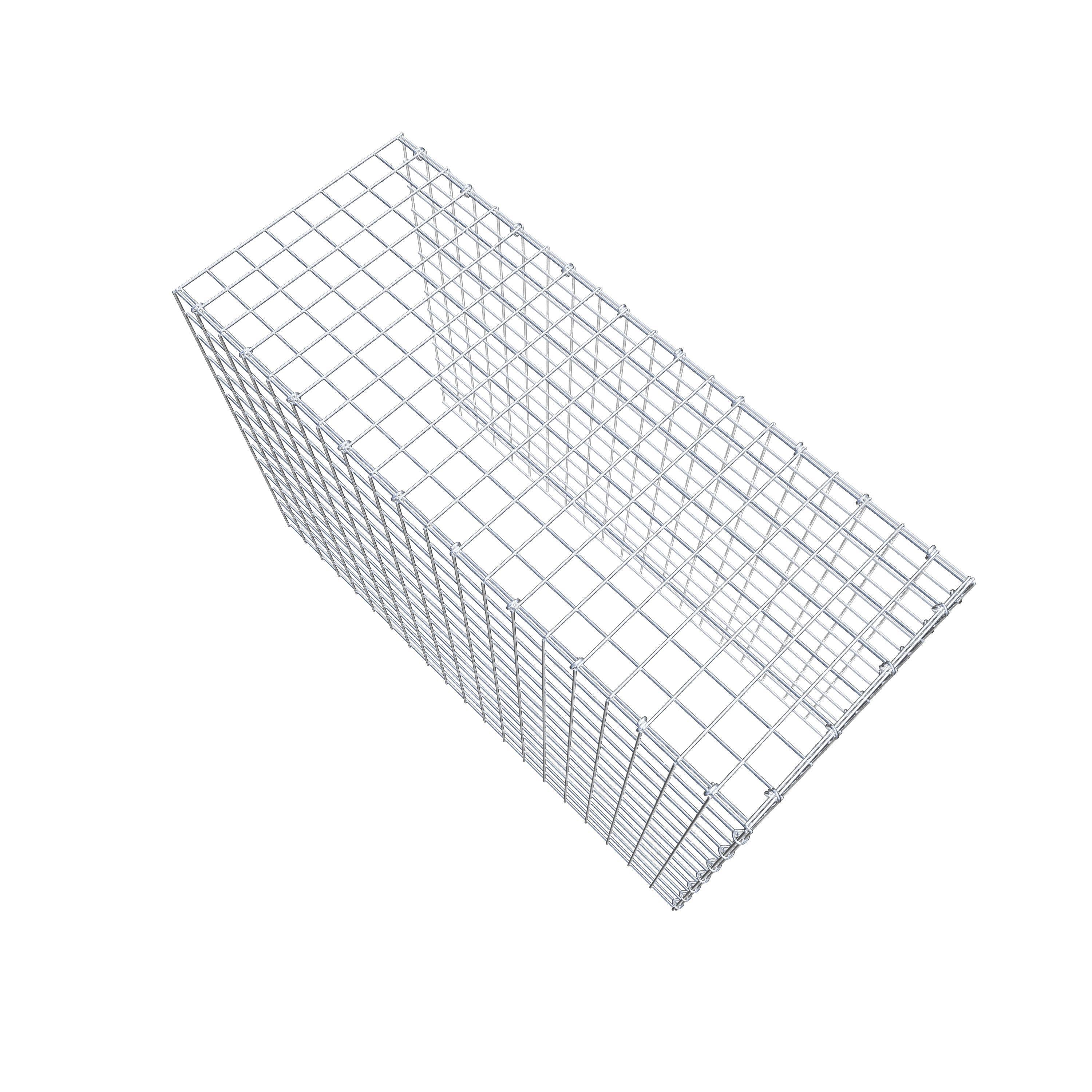 Monteret gabion type 4 100 cm x 70 cm x 40 cm (L x H x D), maskestørrelse 5 cm x 5 cm, C-ring