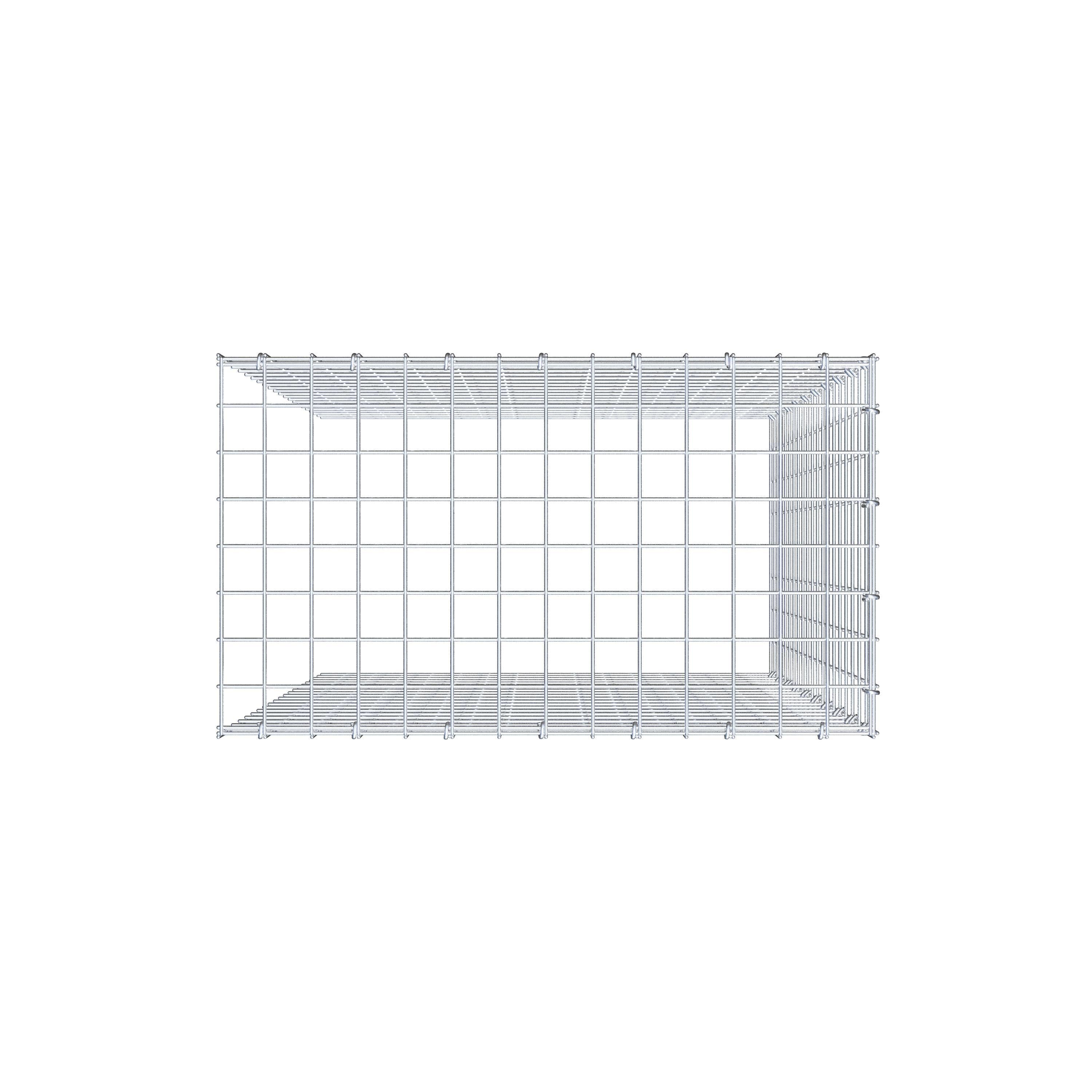 Monteret gabion type 4 100 cm x 70 cm x 40 cm (L x H x D), maskestørrelse 5 cm x 5 cm, C-ring