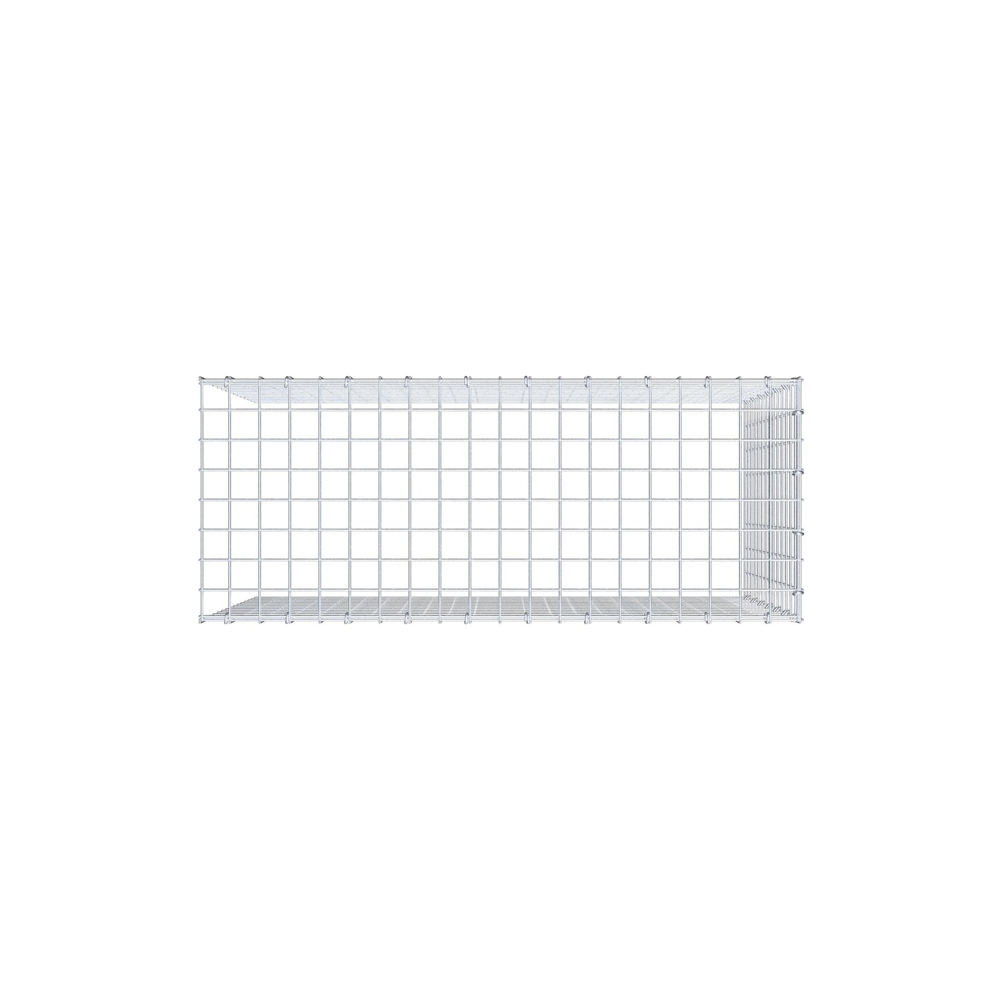 Mounted gabion type 4 100 cm x 70 cm x 40 cm (L x H x D), mesh size 5 cm x 5 cm, C-ring