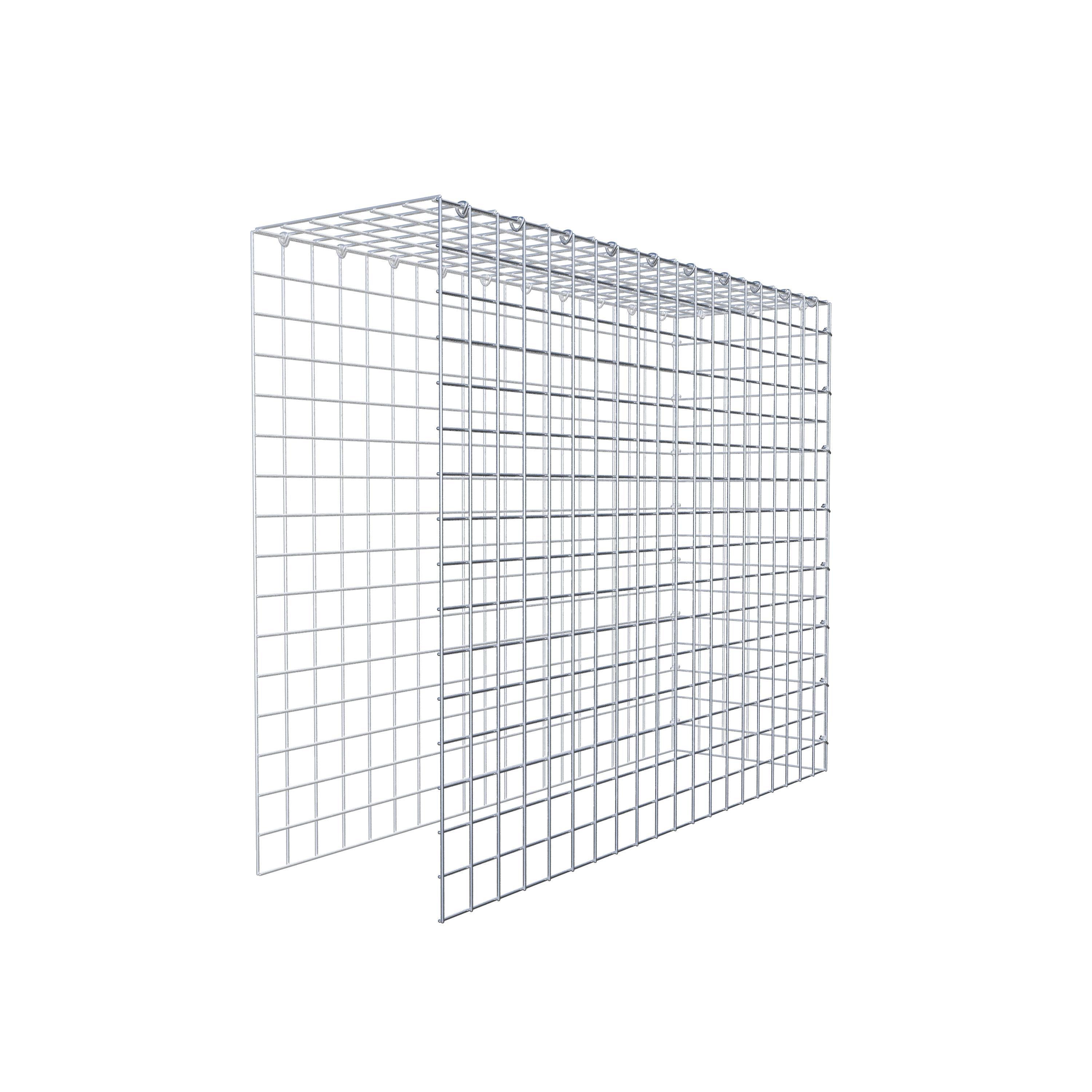 Monteret gabion type 4 100 cm x 80 cm x 30 cm (L x H x D), maskestørrelse 5 cm x 5 cm, C-ring