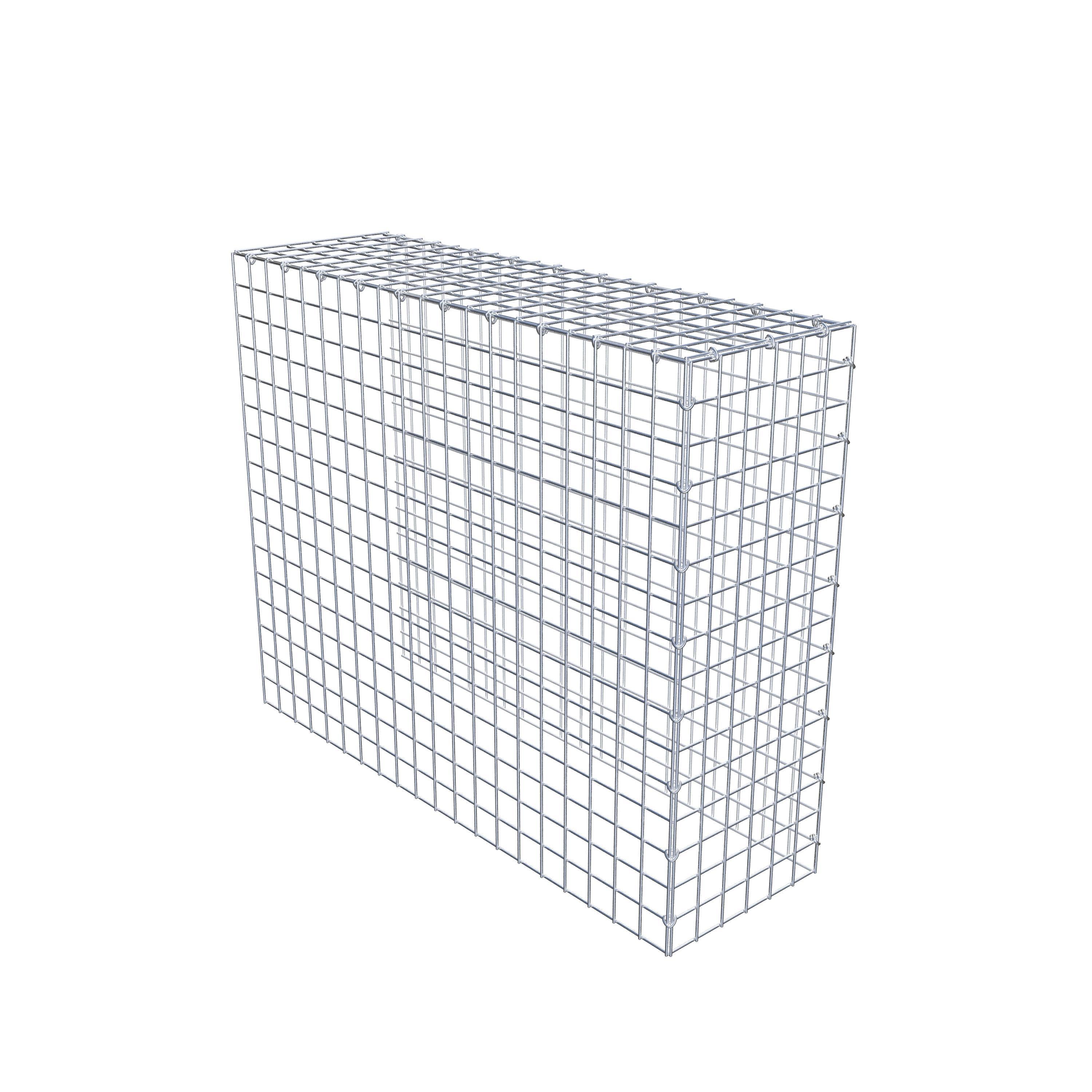 Monteret gabion type 4 100 cm x 80 cm x 30 cm (L x H x D), maskestørrelse 5 cm x 5 cm, C-ring