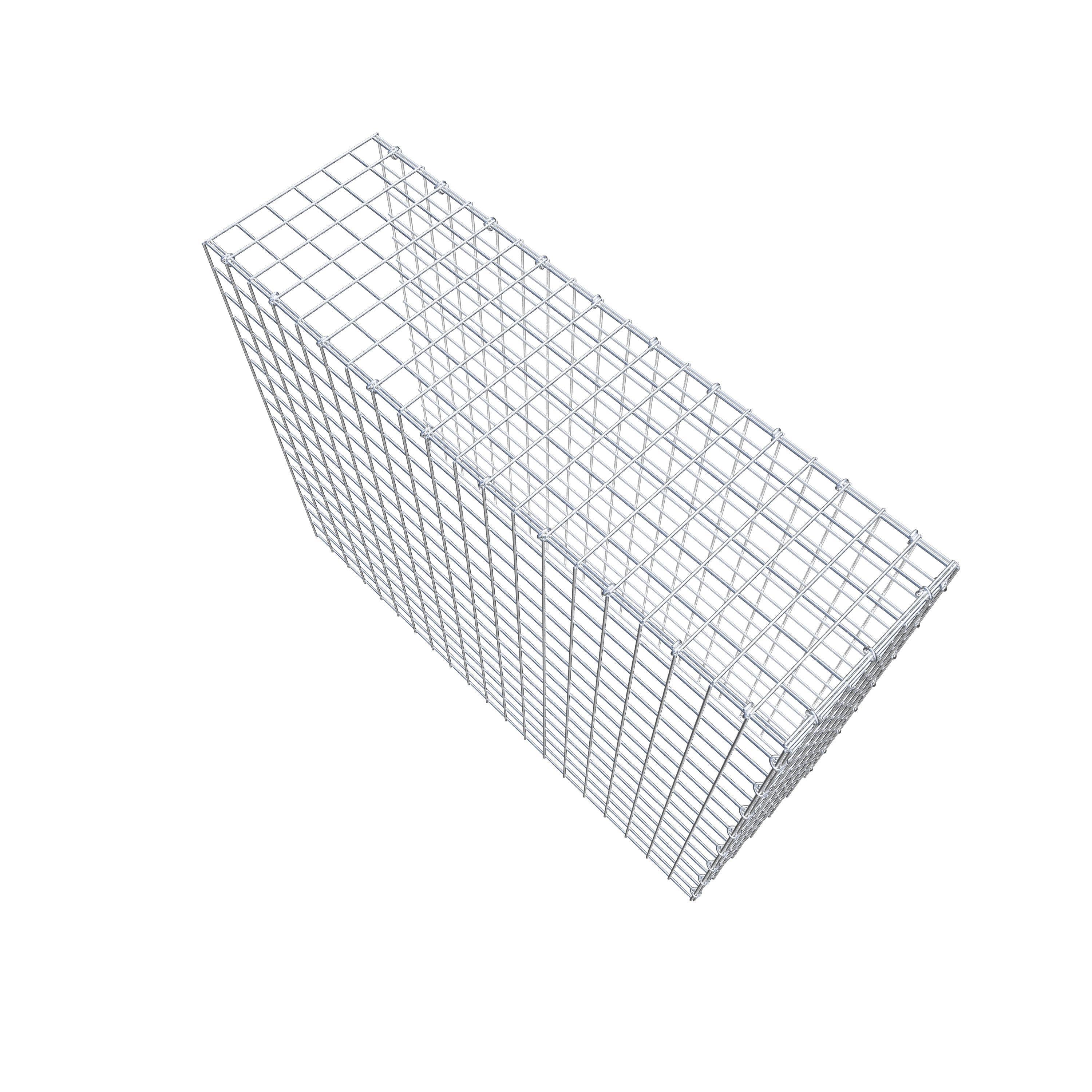 Monteret gabion type 4 100 cm x 80 cm x 30 cm (L x H x D), maskestørrelse 5 cm x 5 cm, C-ring