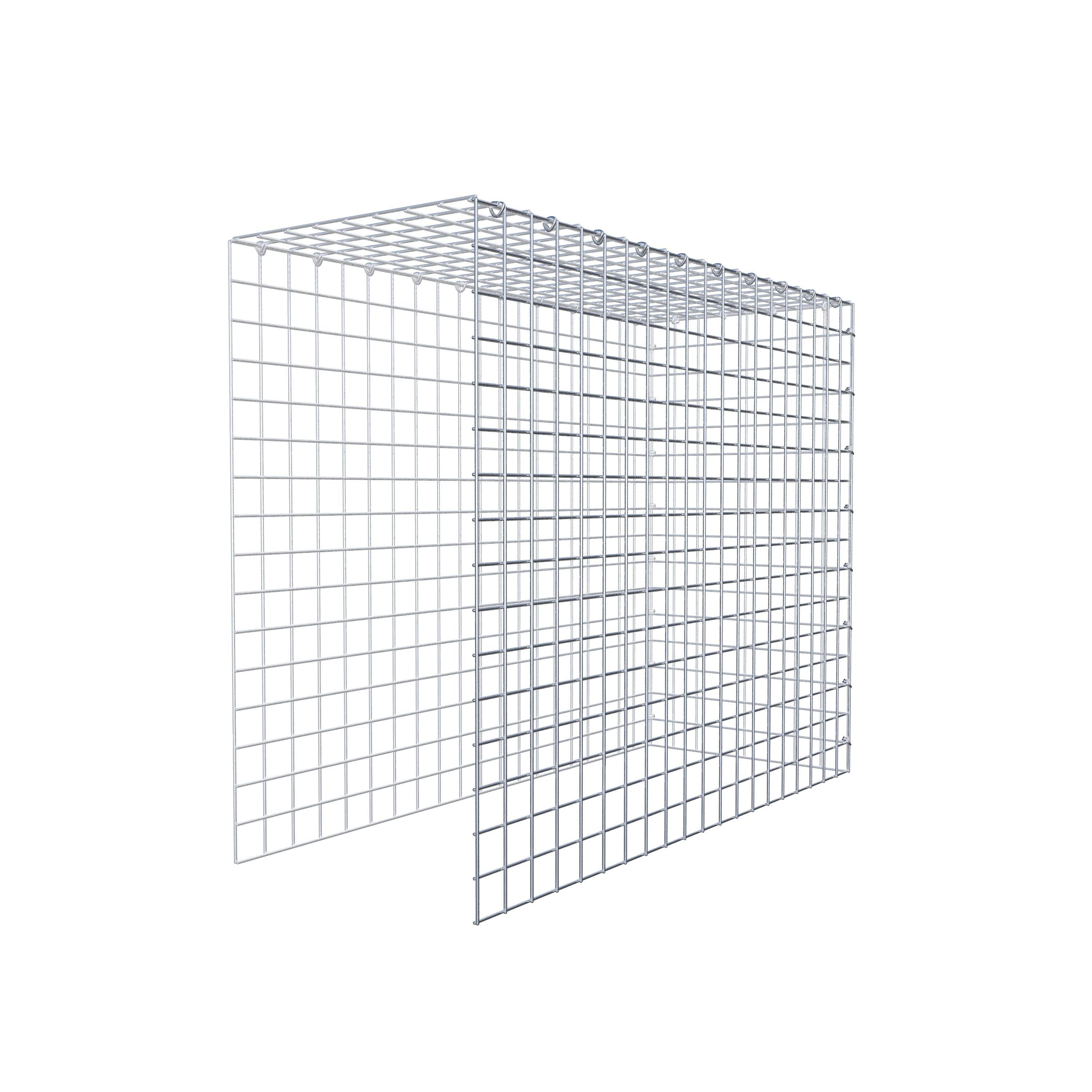 Mounted gabion type 4 100 cm x 80 cm x 40 cm (L x H x D), mesh size 5 cm x 5 cm, C-ring