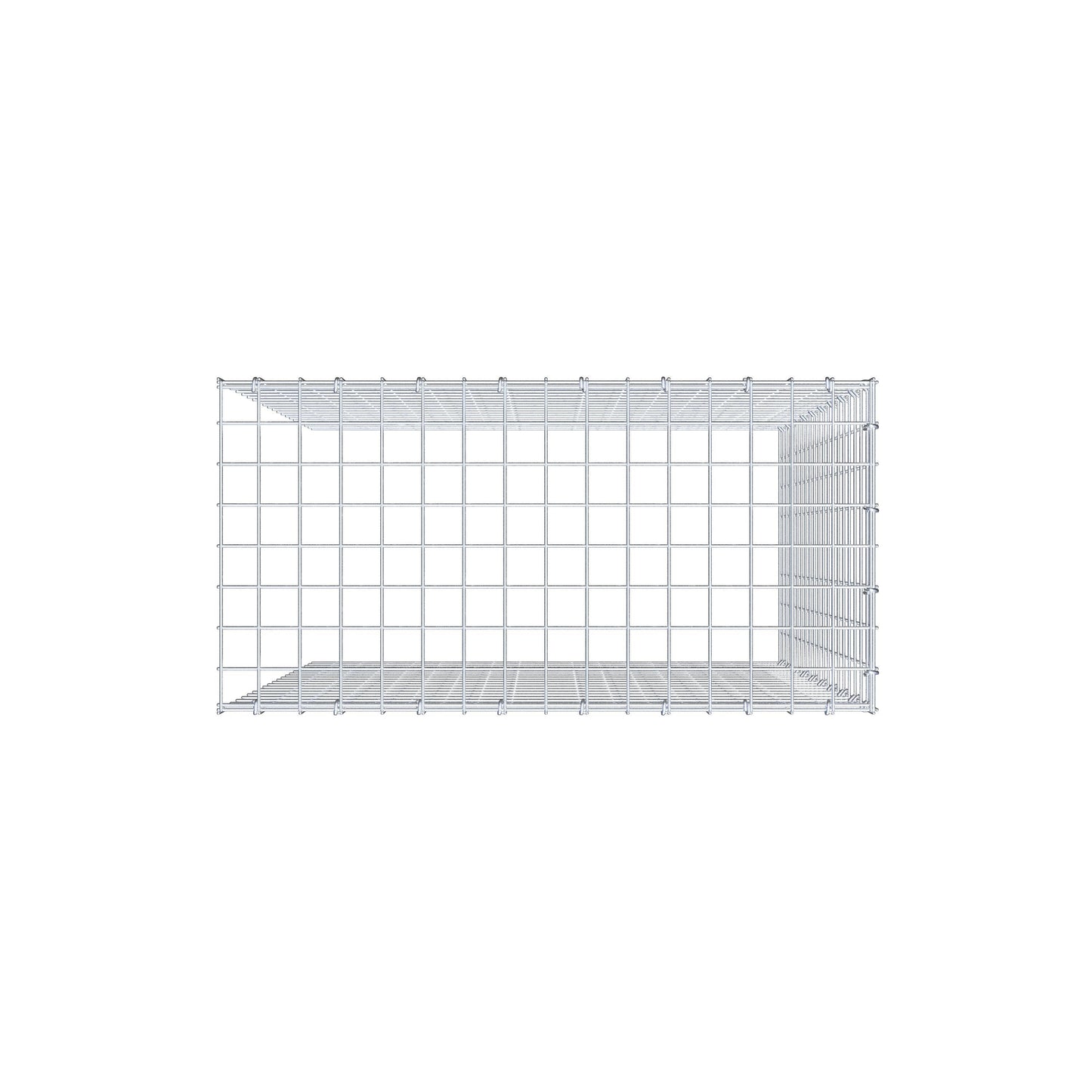 Monteret gabion type 4 100 cm x 80 cm x 40 cm (L x H x D), maskestørrelse 5 cm x 5 cm, C-ring