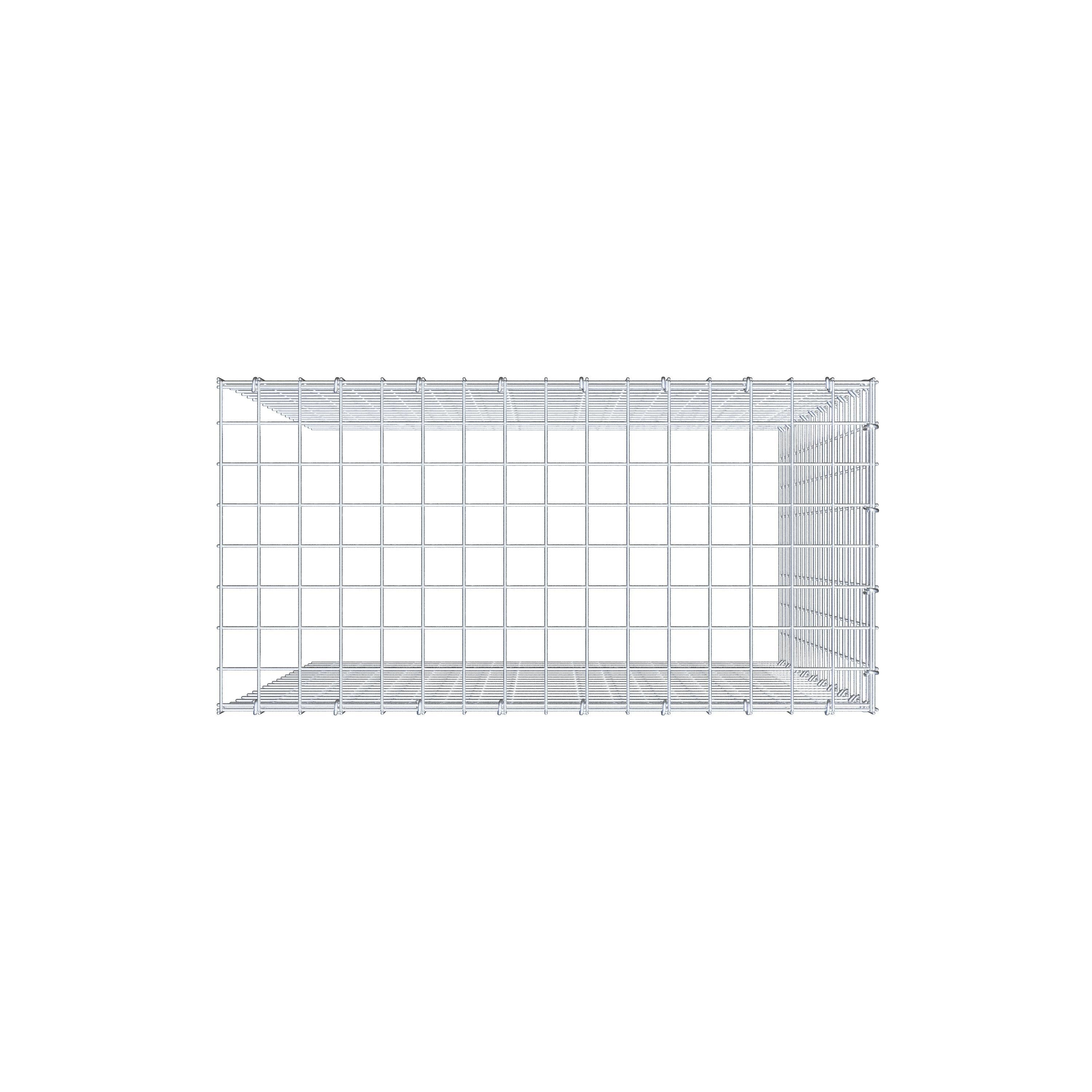 Extra gabion typ 4 100 cm x 80 cm x 40 cm (L x H x D), maskstorlek 5 cm x 5 cm, C-ring