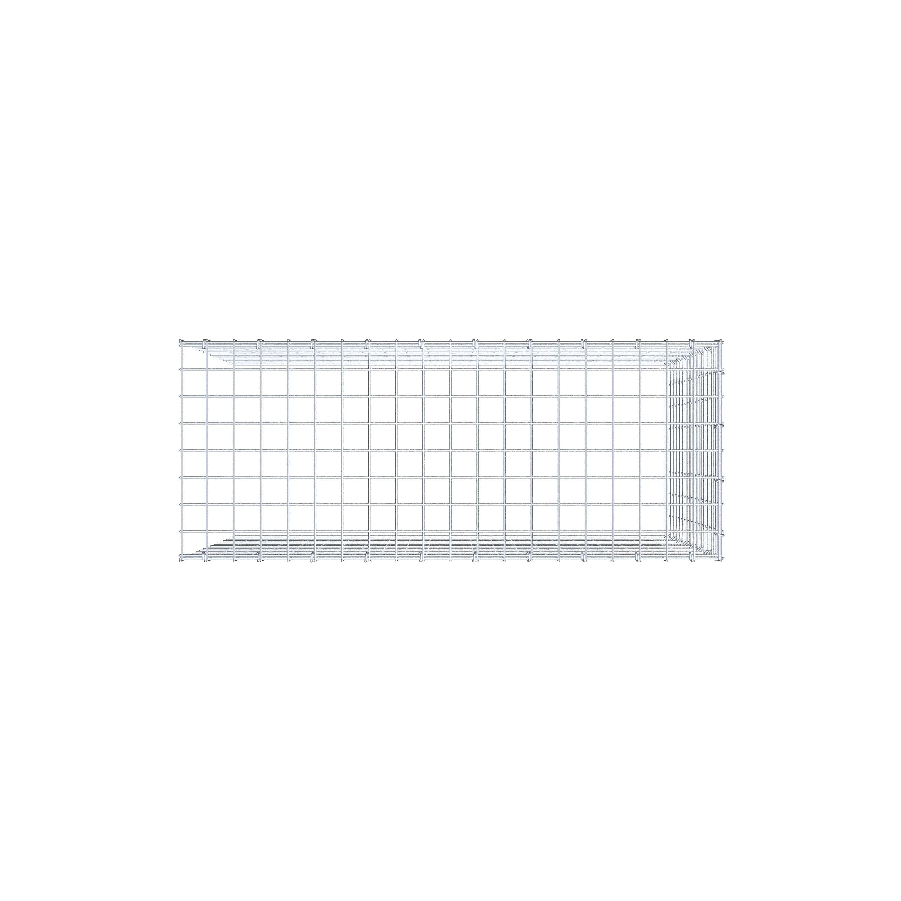 Extra gabion typ 4 100 cm x 80 cm x 40 cm (L x H x D), maskstorlek 5 cm x 5 cm, C-ring