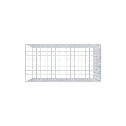 Mounted gabion type 4 100 cm x 80 cm x 50 cm (L x H x D), mesh size 5 cm x 5 cm, C-ring