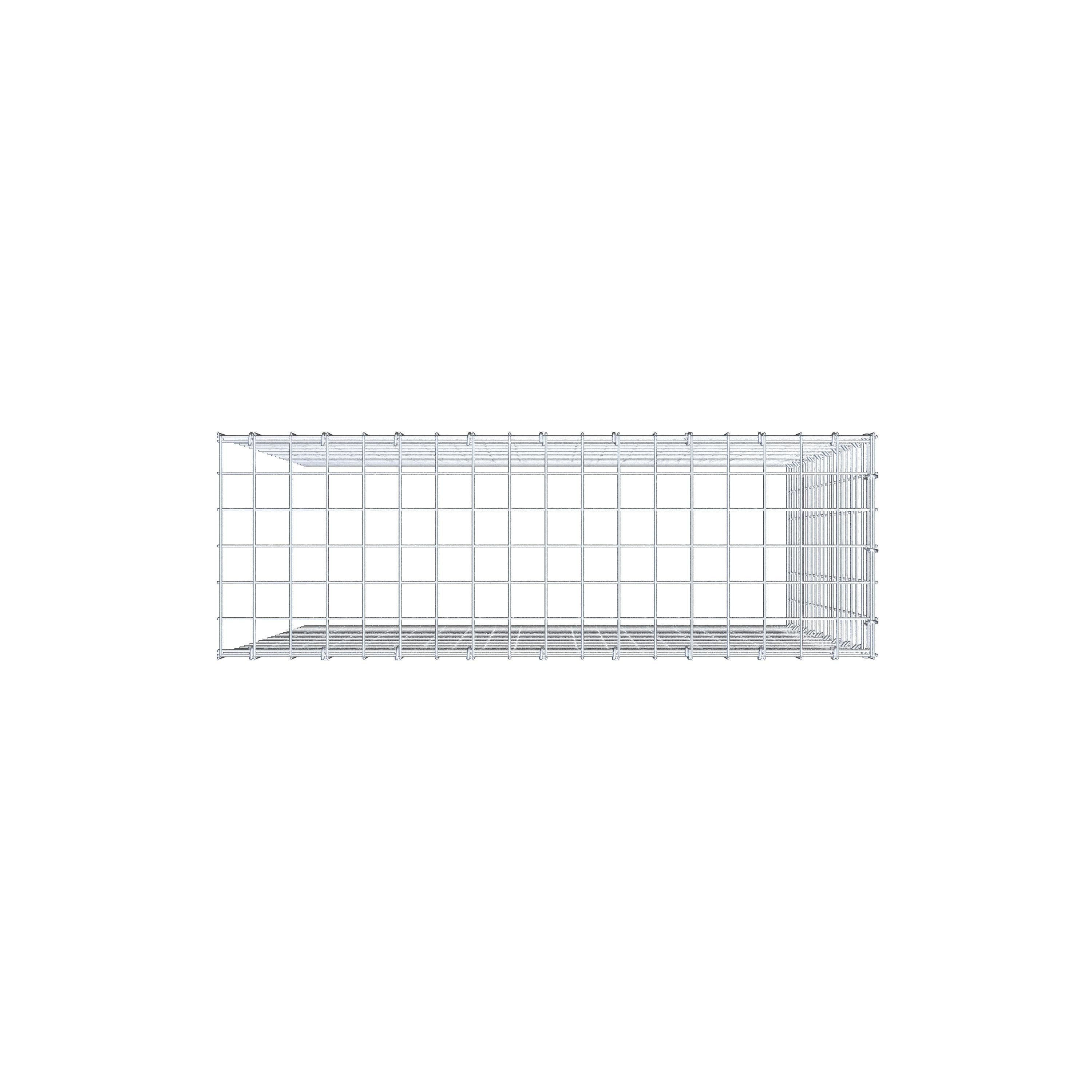 Mounted gabion type 4 100 cm x 90 cm x 30 cm (L x H x D), mesh size 5 cm x 5 cm, C-ring