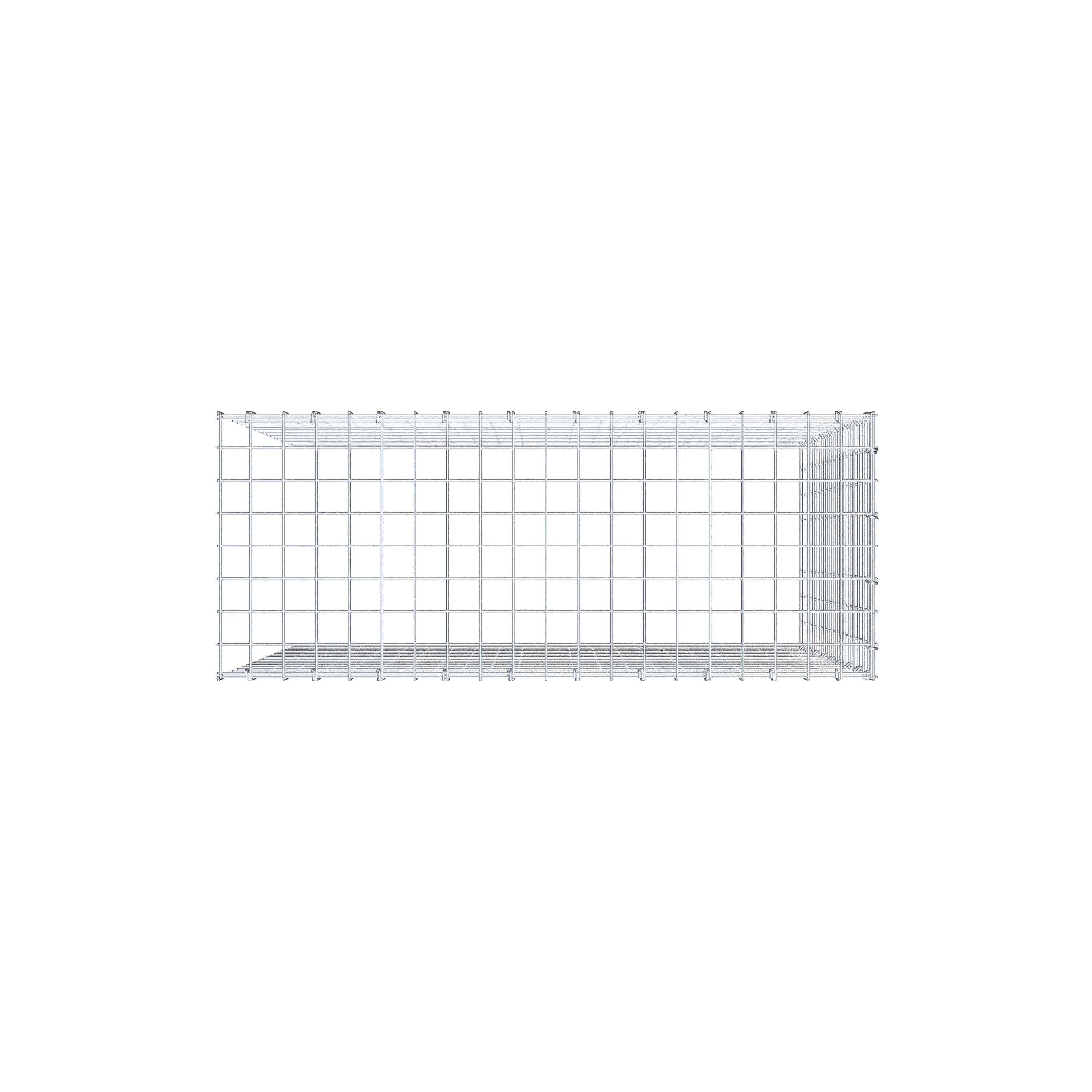 Extra gabion typ 4 100 cm x 90 cm x 40 cm (L x H x D), maskstorlek 5 cm x 5 cm, C-ring