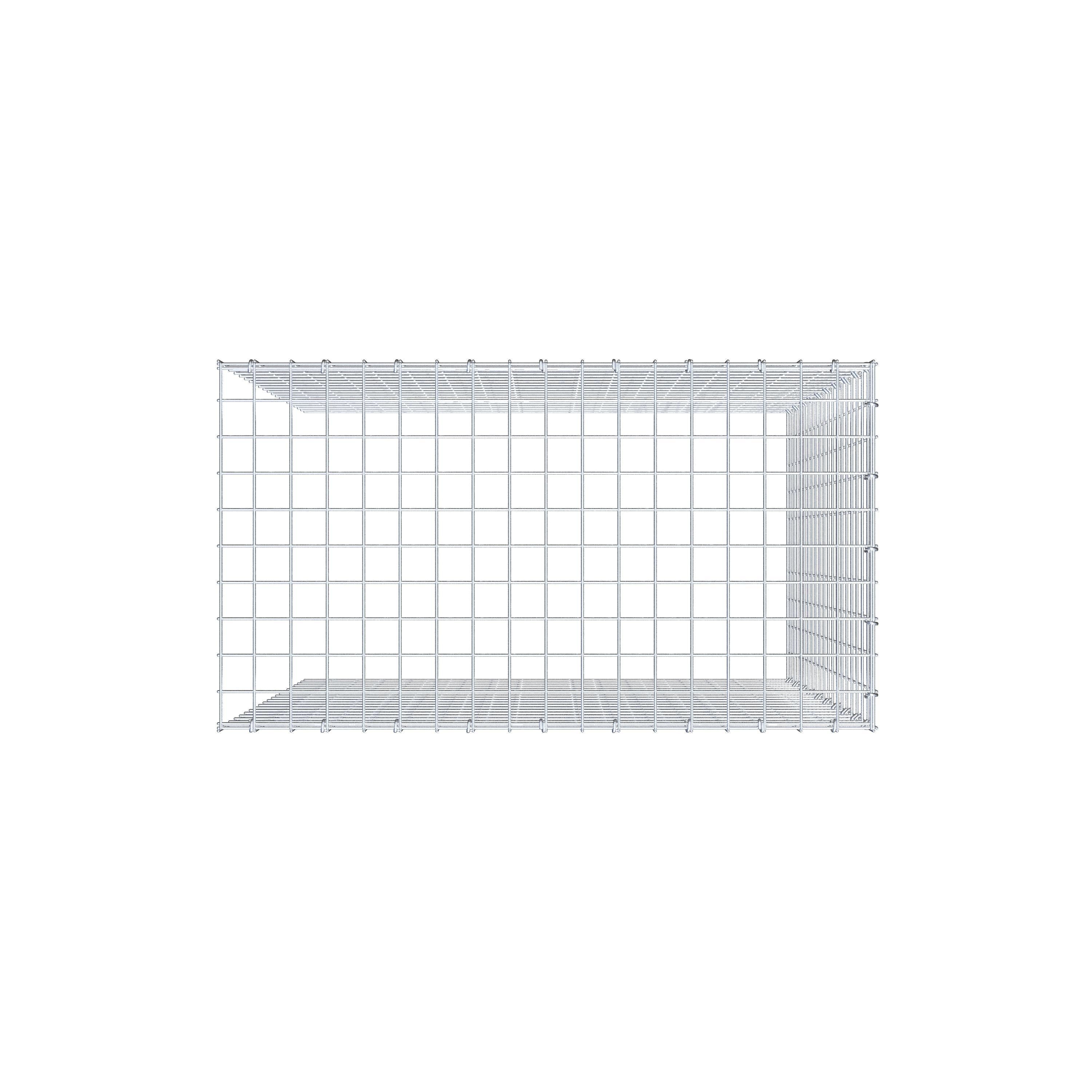 Extra gabion typ 4 100 cm x 90 cm x 50 cm (L x H x D), maskstorlek 5 cm x 5 cm, C-ring