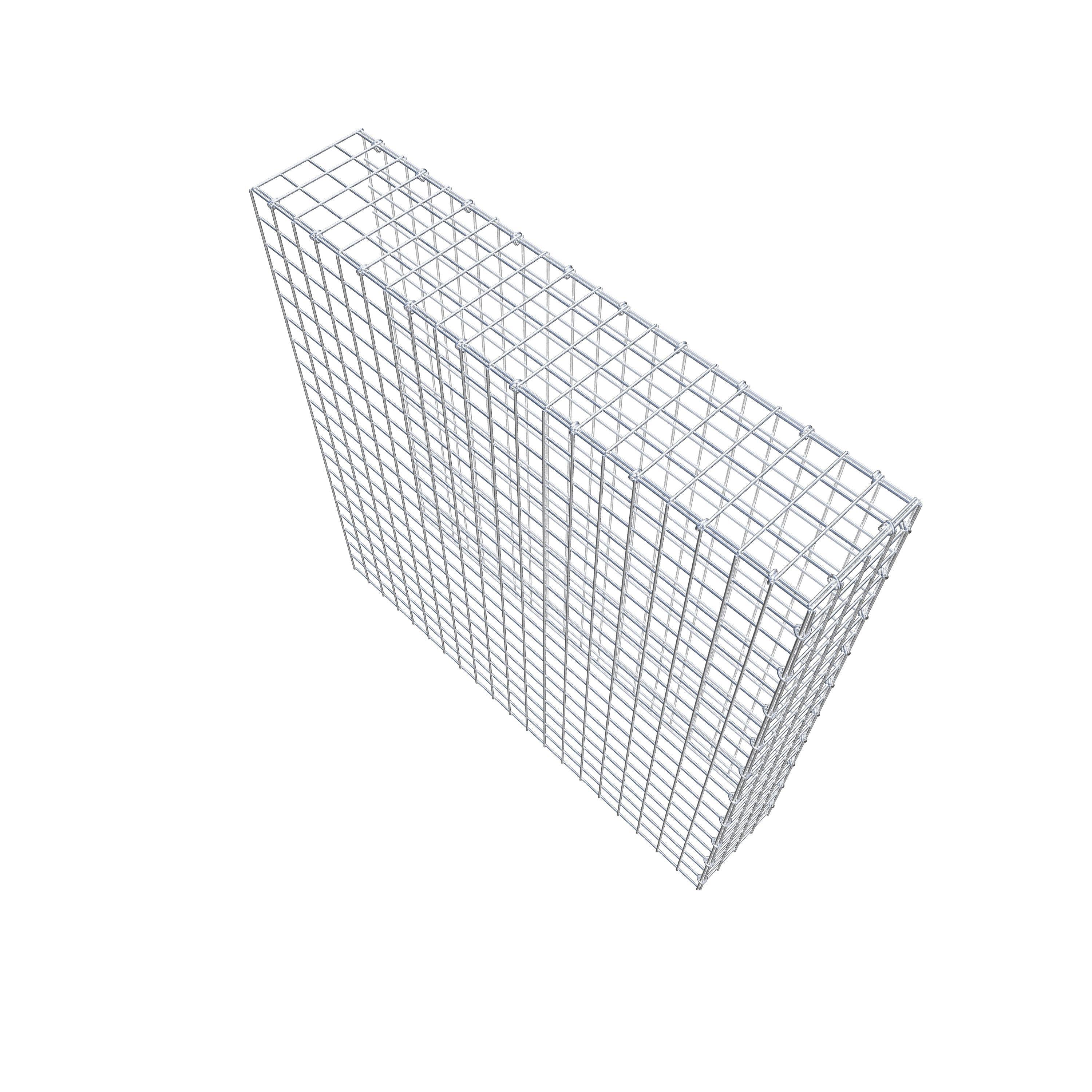 Monteret gabion type 4 100 cm x 100 cm x 20 cm (L x H x D), maskestørrelse 5 cm x 5 cm, C-ring