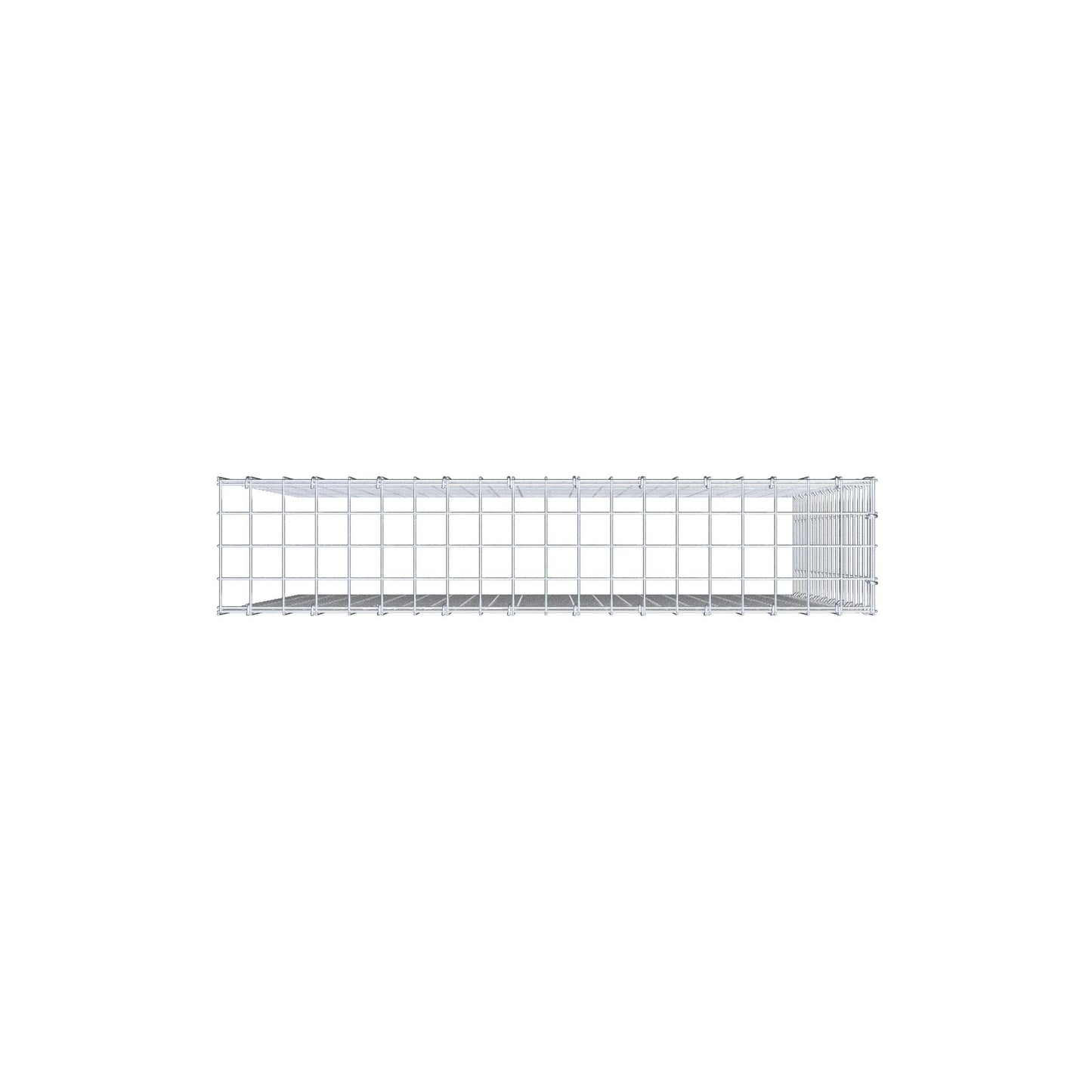 Mounted gabion type 4 100 cm x 100 cm x 20 cm (L x H x D), mesh size 5 cm x 5 cm, C-ring