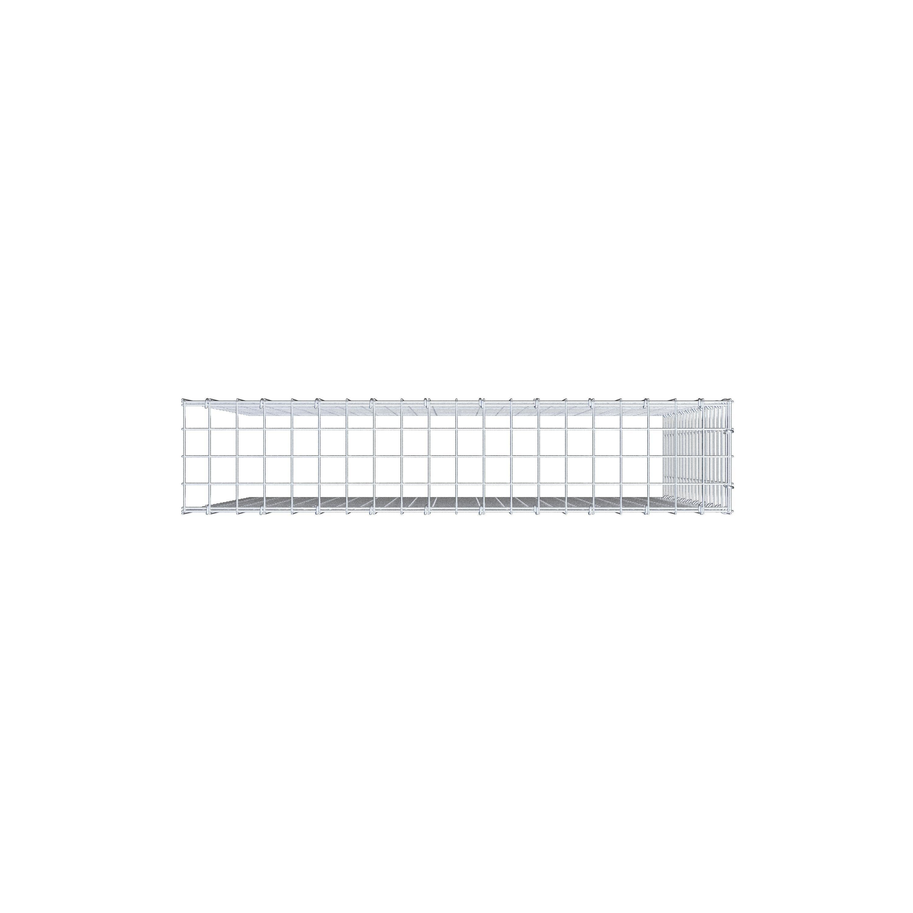 Monteret gabion type 4 100 cm x 100 cm x 20 cm (L x H x D), maskestørrelse 5 cm x 5 cm, C-ring