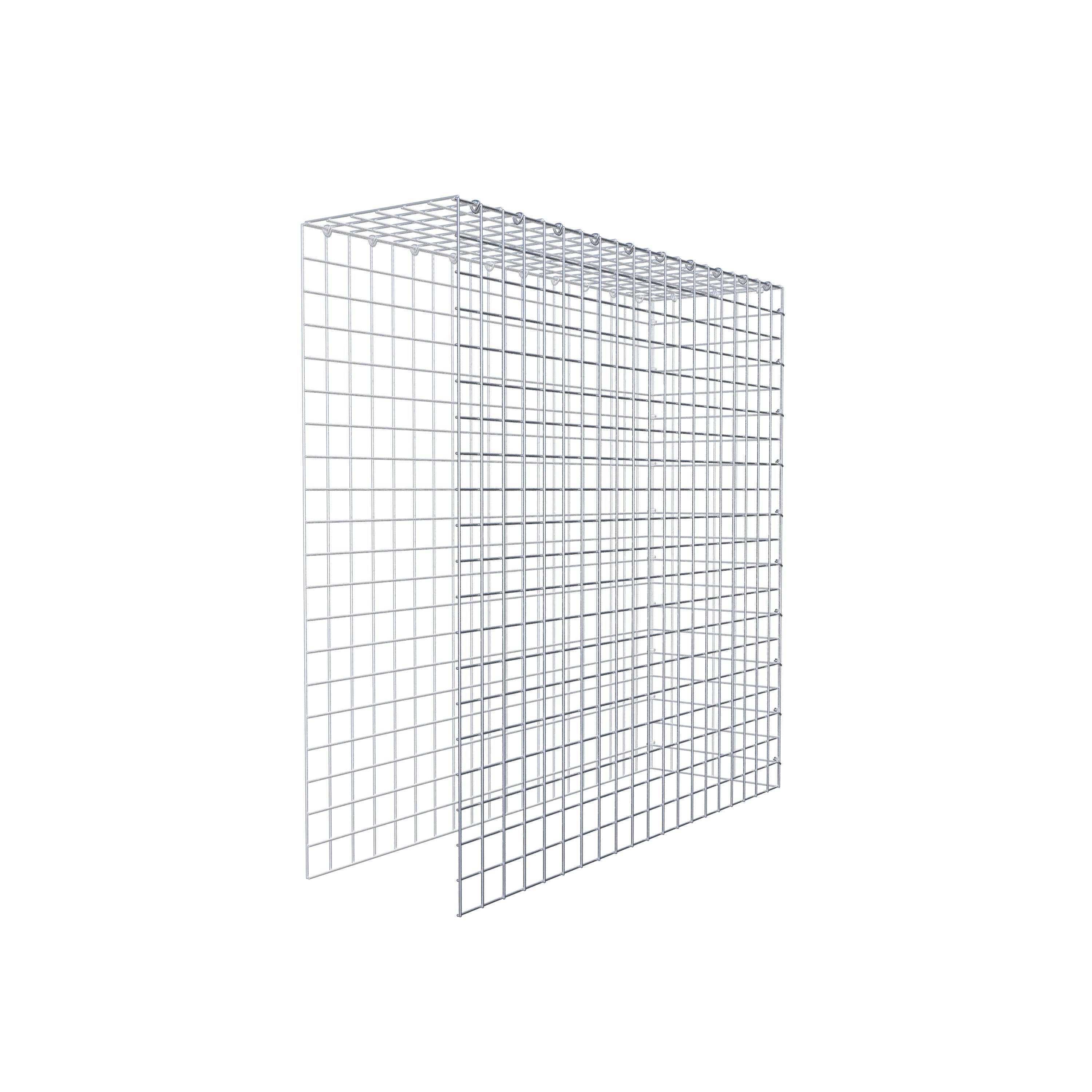 Mounted gabion type 4 100 cm x 100 cm x 30 cm (L x H x D), mesh size 5 cm x 5 cm, C-ring