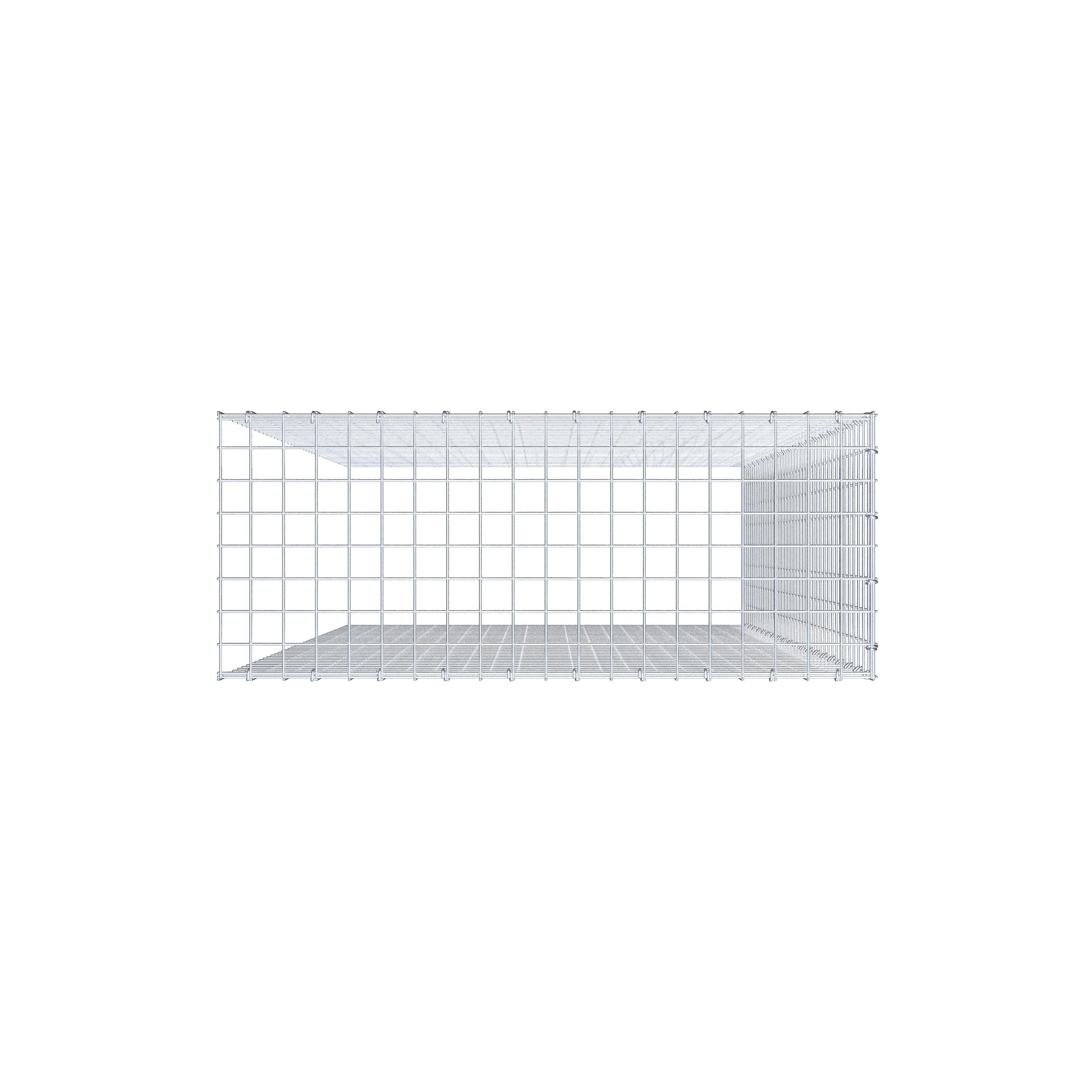 Mounted gabion type 4 200 cm x 100 cm x 40 cm (L x H x D), mesh size 5 cm x 5 cm, C-ring