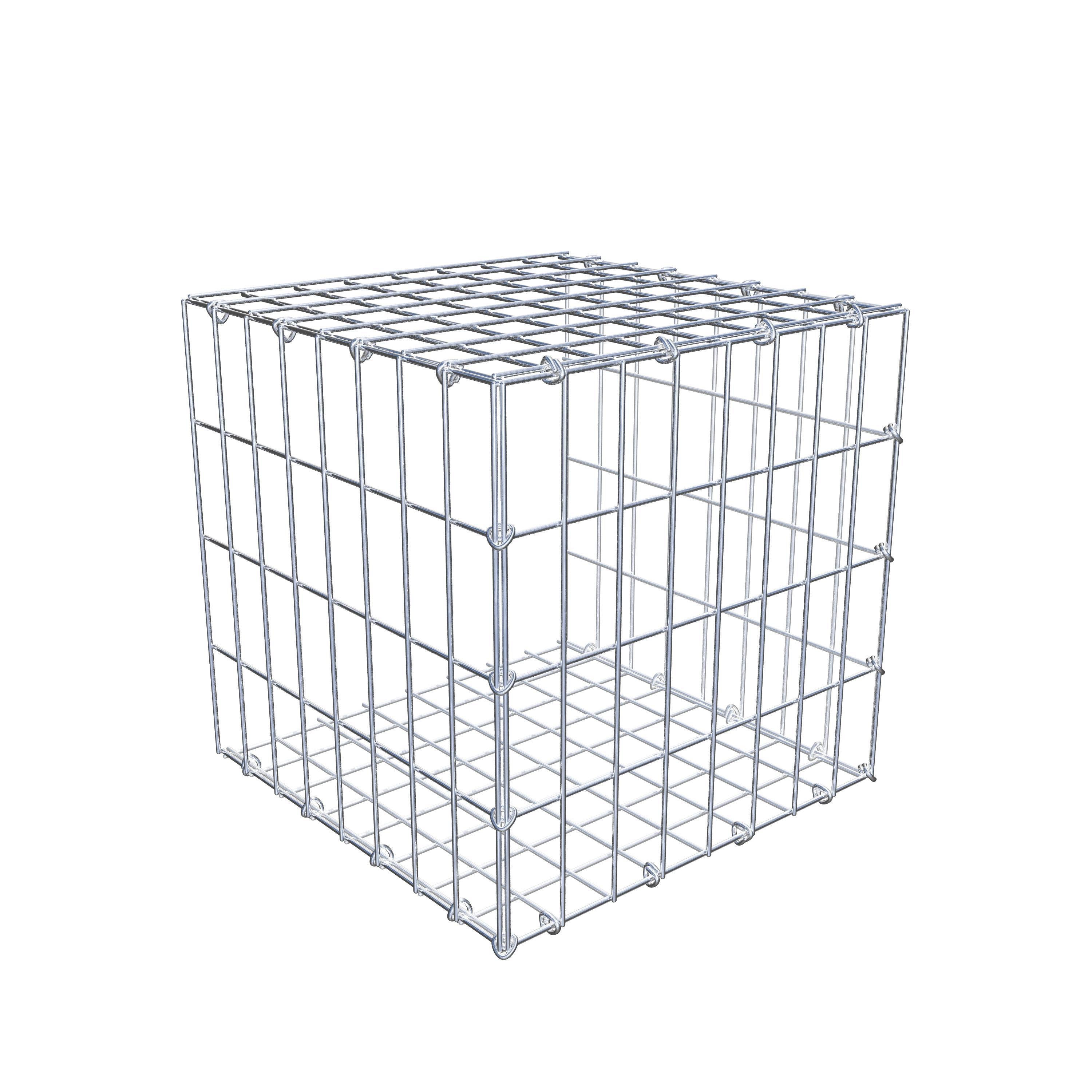 Mounted gabion type 2 40 cm x 40 cm x 40 cm, mesh size 5 cm x 10 cm, C-ring