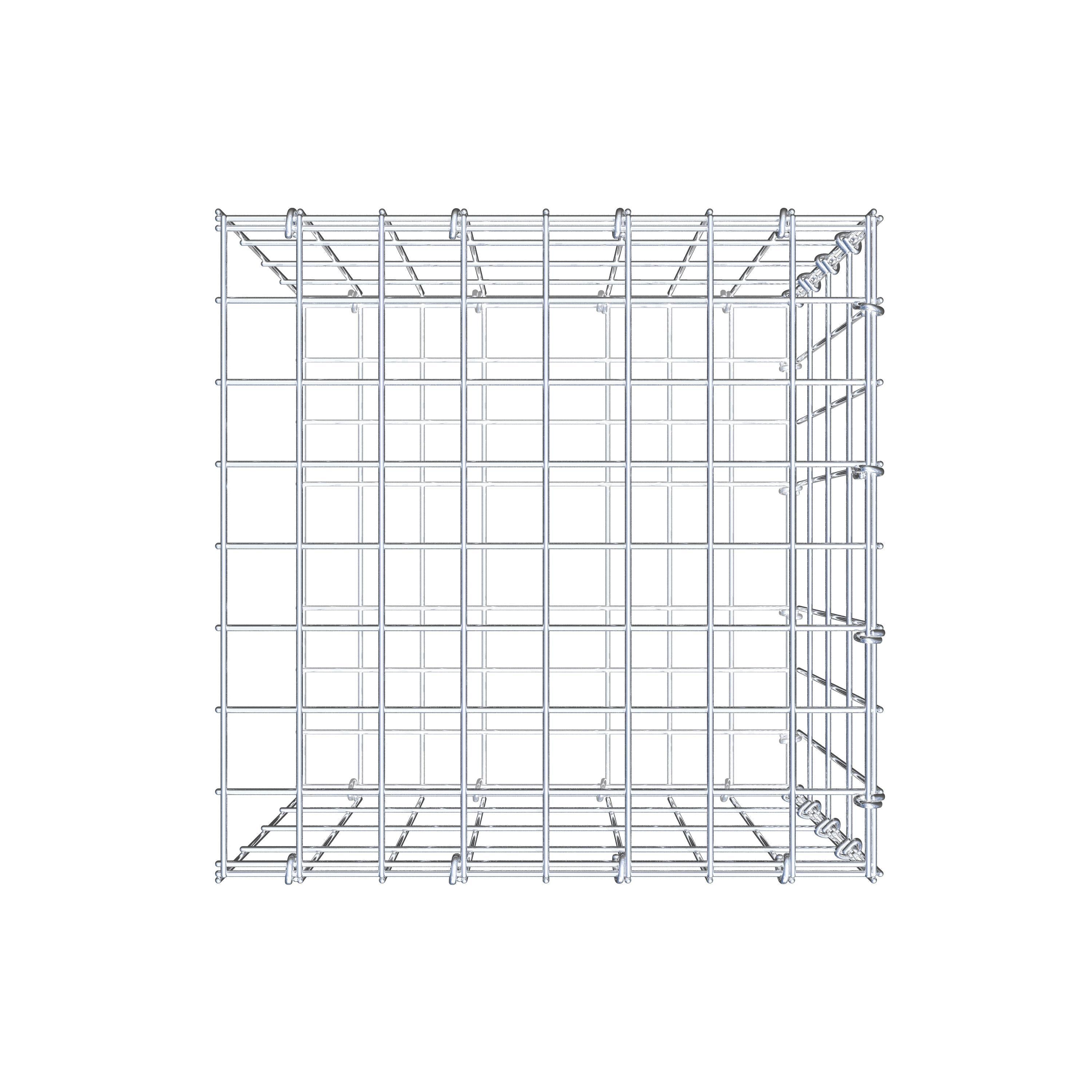 Tilläggsgabion typ 2 40 cm x 40 cm x 40 cm, maskstorlek 5 cm x 10 cm, C-ring