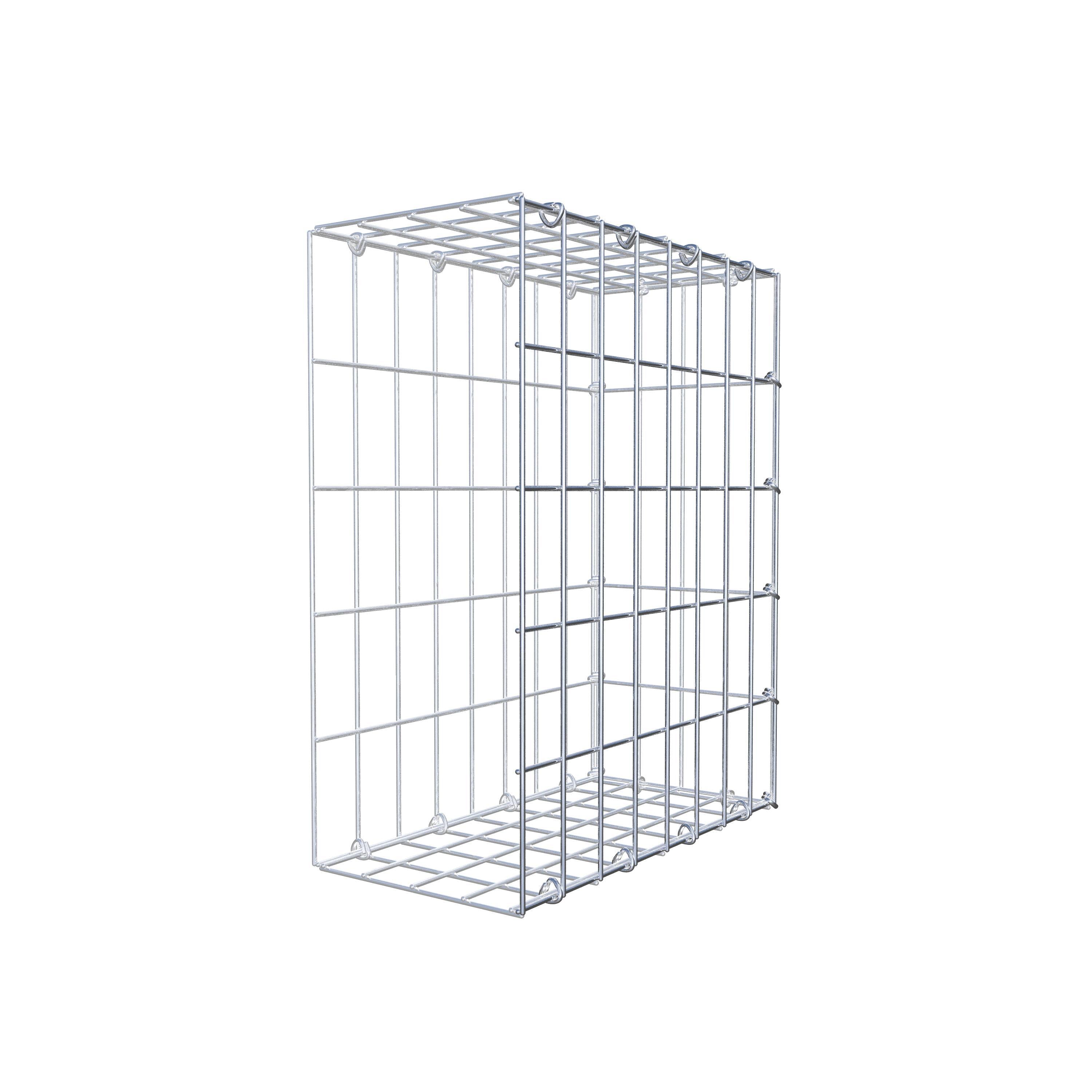 Mounted gabion type 2 50 cm x 40 cm x 20 cm, mesh size 5 cm x 10 cm, C-ring