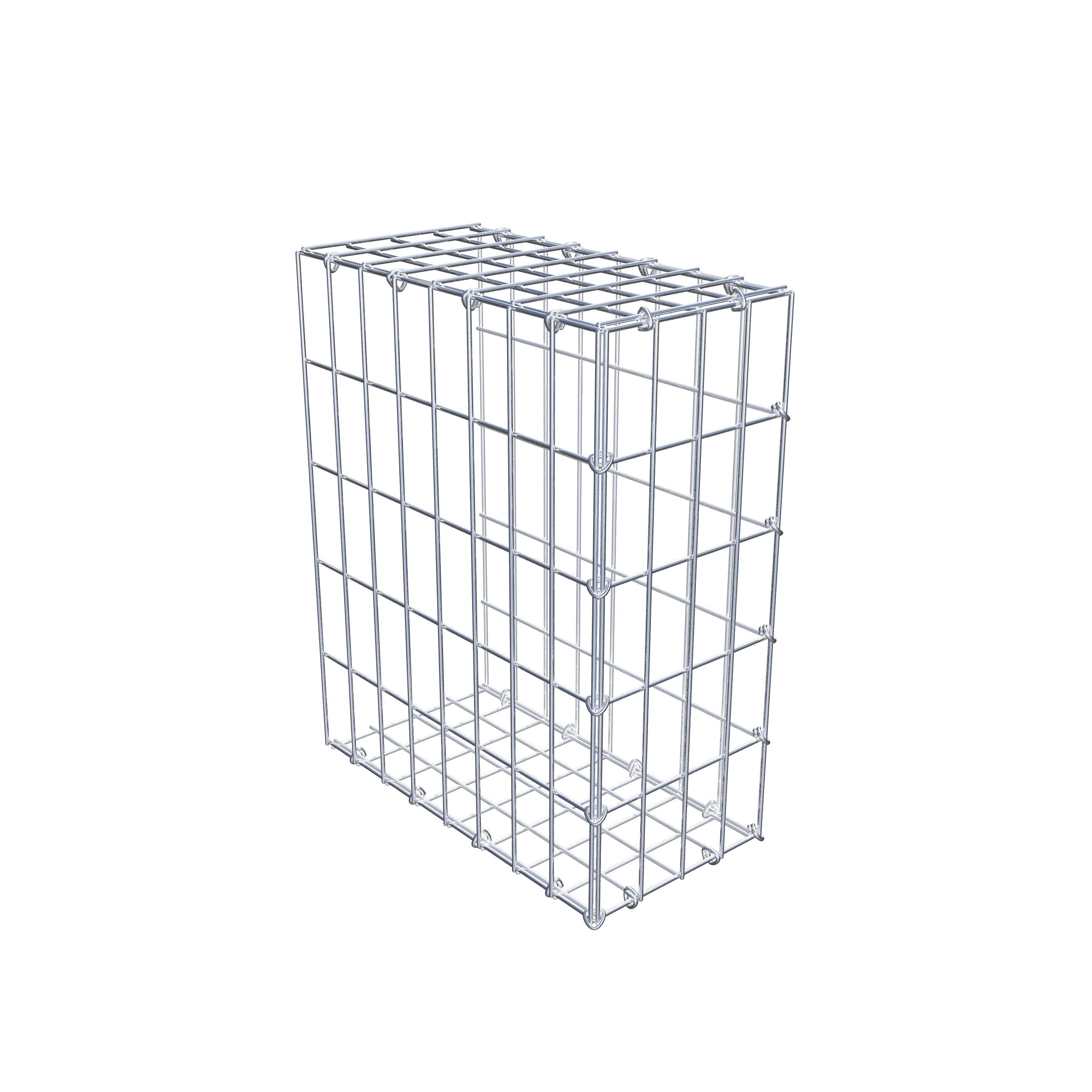 Mounted gabion type 2 50 cm x 40 cm x 20 cm, mesh size 5 cm x 10 cm, C-ring