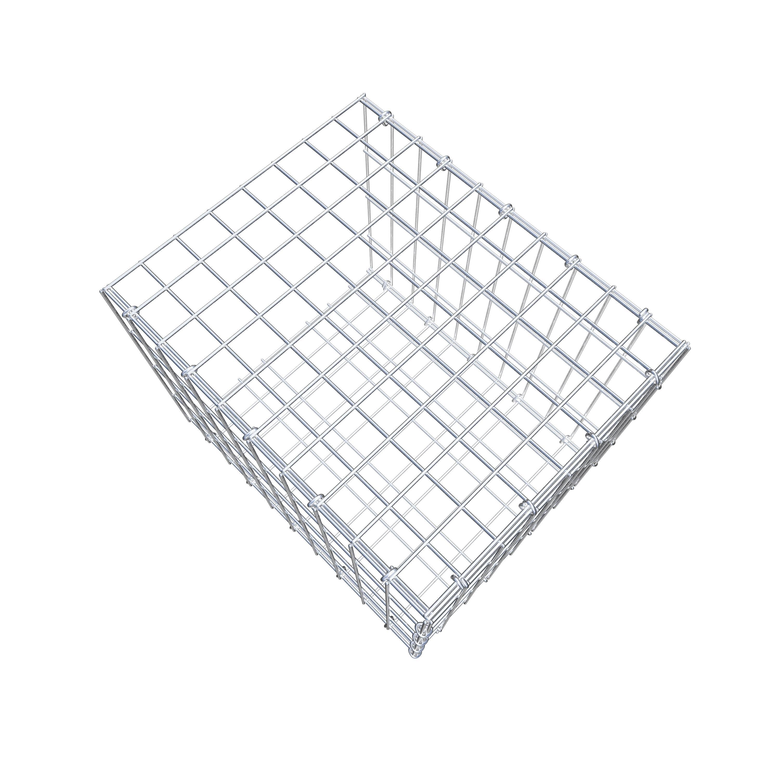 Mounted gabion type 2 50 cm x 40 cm x 40 cm, mesh size 5 cm x 10 cm, C-ring