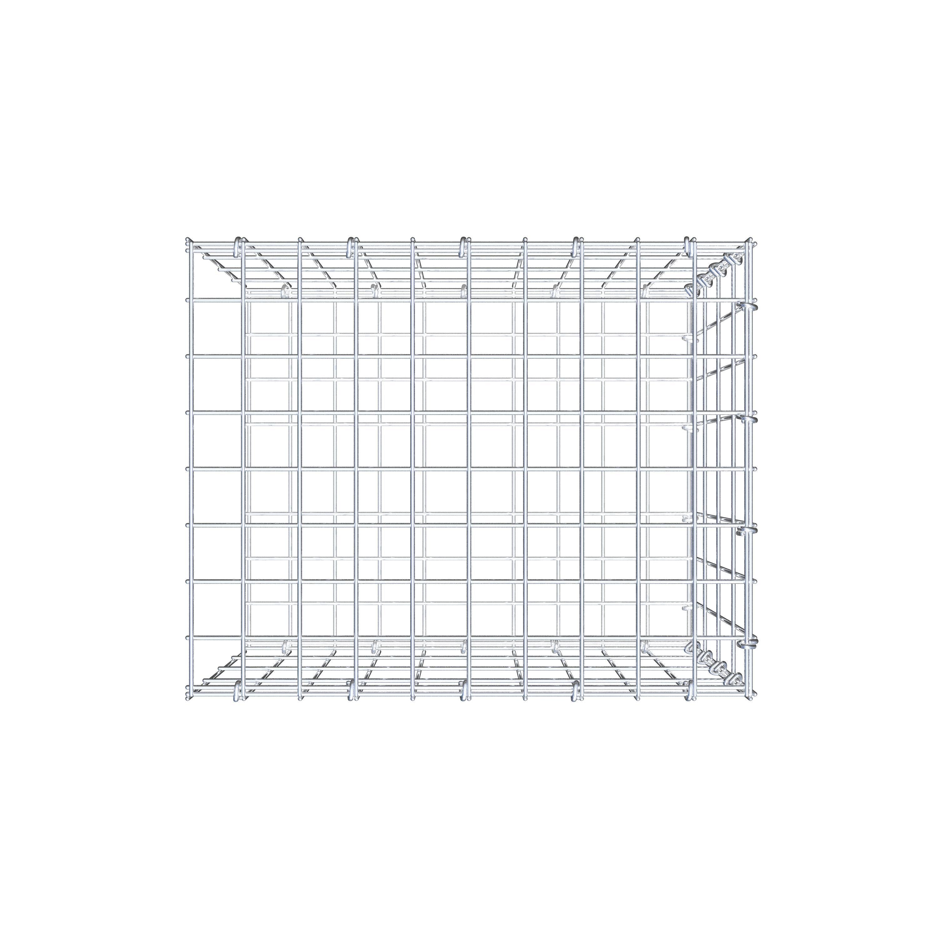 Mounted gabion type 2 50 cm x 40 cm x 40 cm, mesh size 5 cm x 10 cm, C-ring