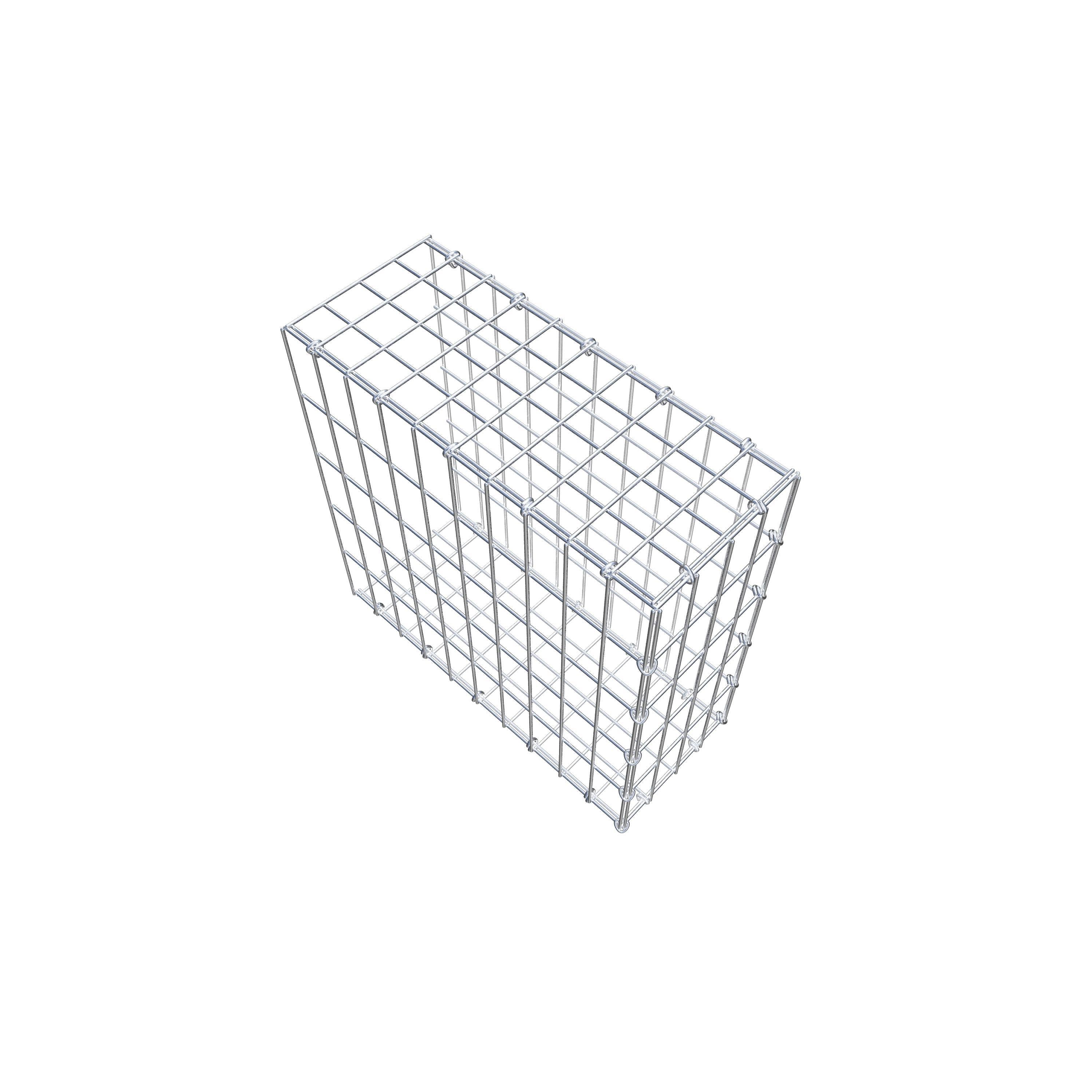 Mounted gabion type 2 50 cm x 50 cm x 20 cm, mesh size 5 cm x 10 cm, C-ring