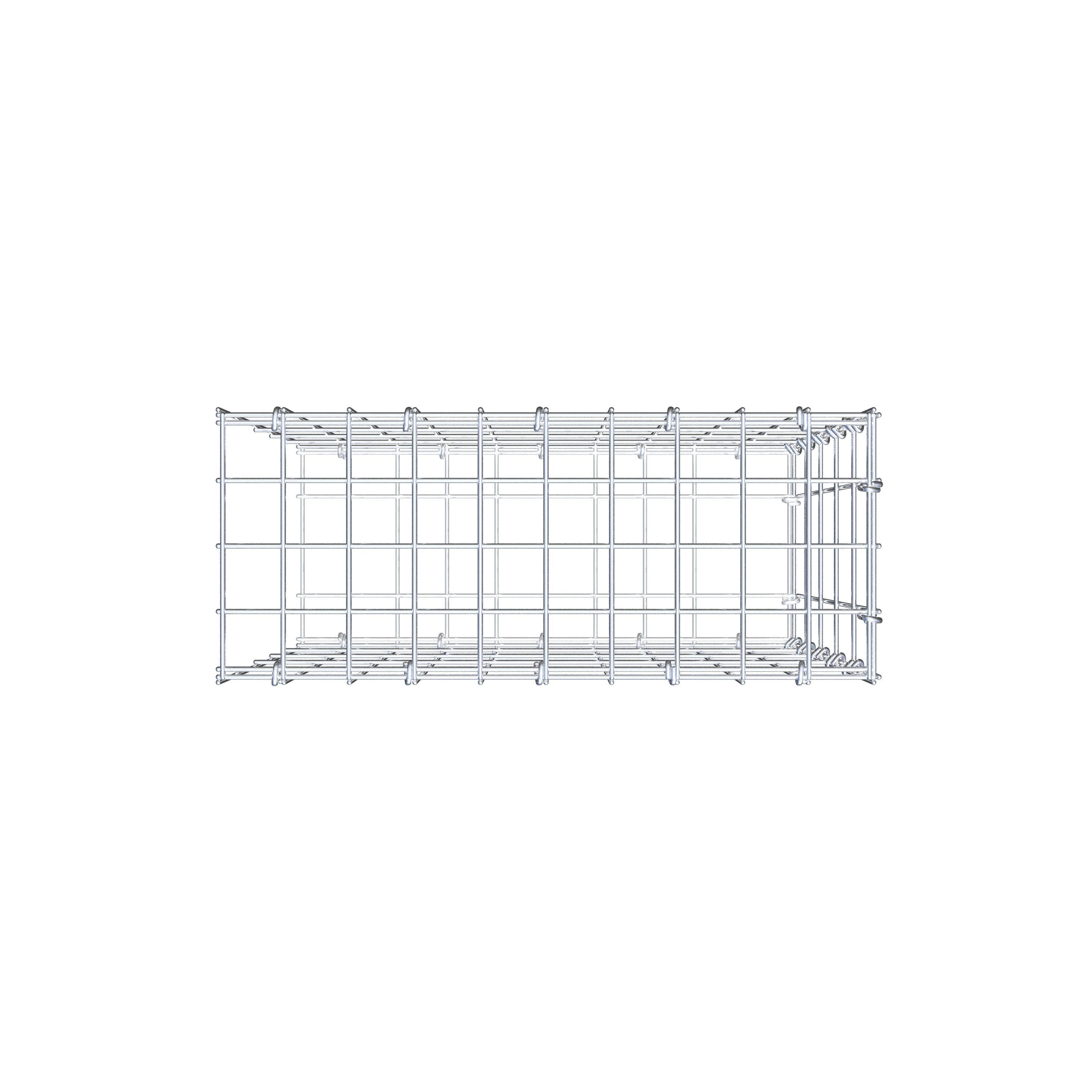 Anbaugabione Typ 2 50 cm x 50 cm x 20 cm, Maschenweite 5 cm x 10 cm, C-Ring