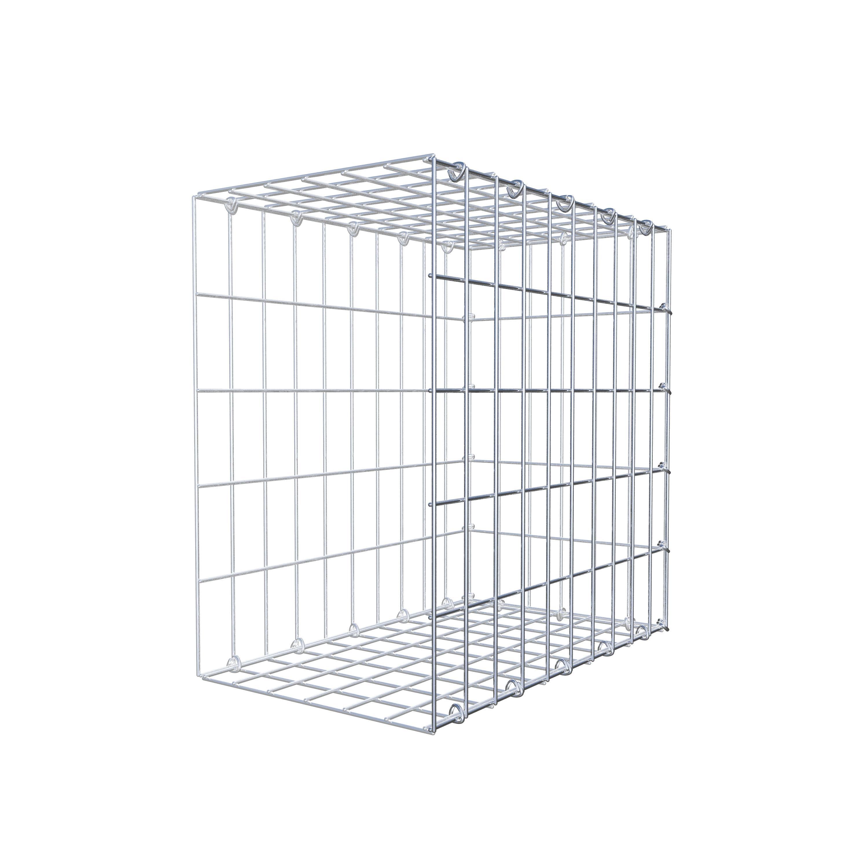 Mounted gabion type 2 50 cm x 50 cm x 30 cm, mesh size 5 cm x 10 cm, C-ring