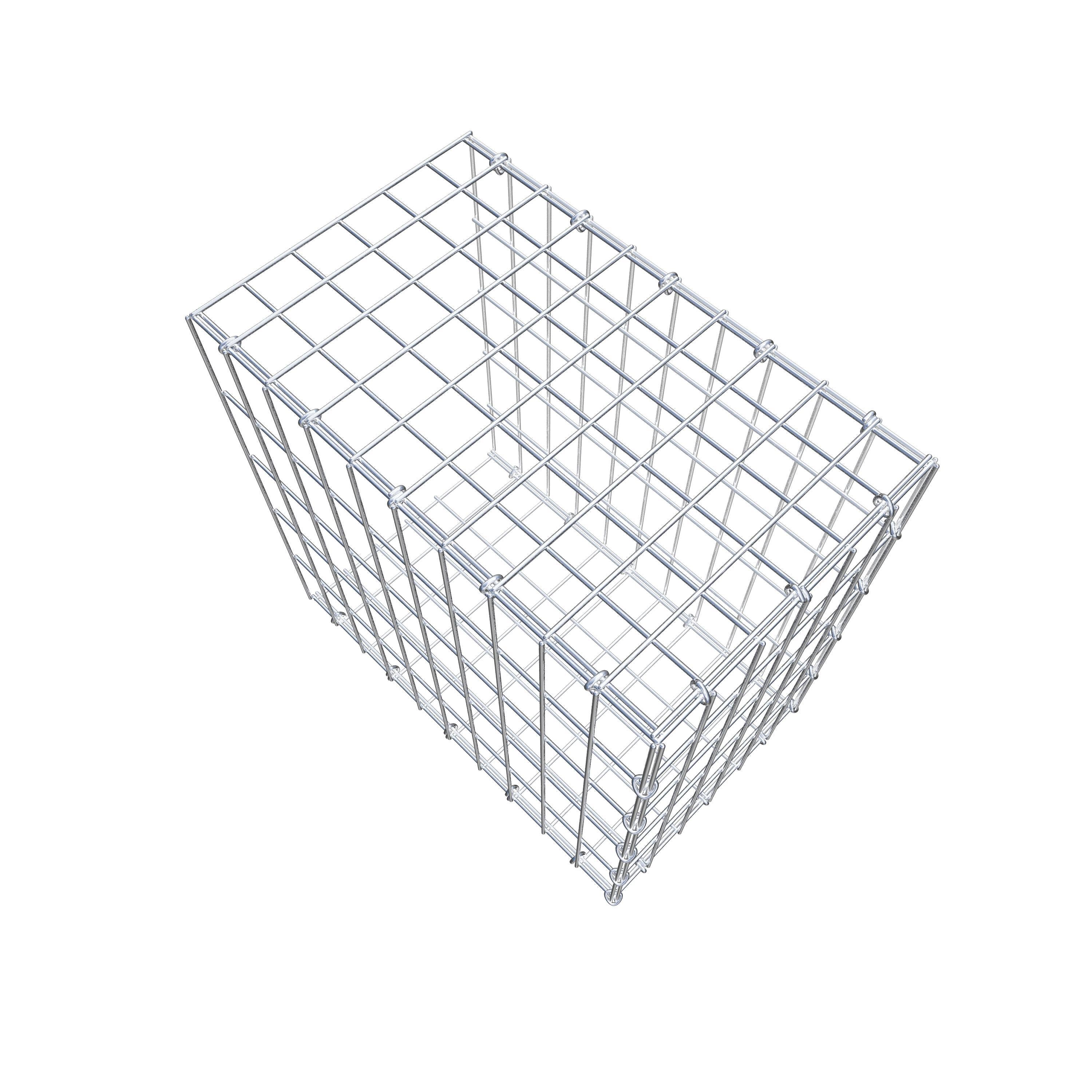 Monteret gabion type 2 50 cm x 50 cm x 30 cm, maskestørrelse 5 cm x 10 cm, C-ring