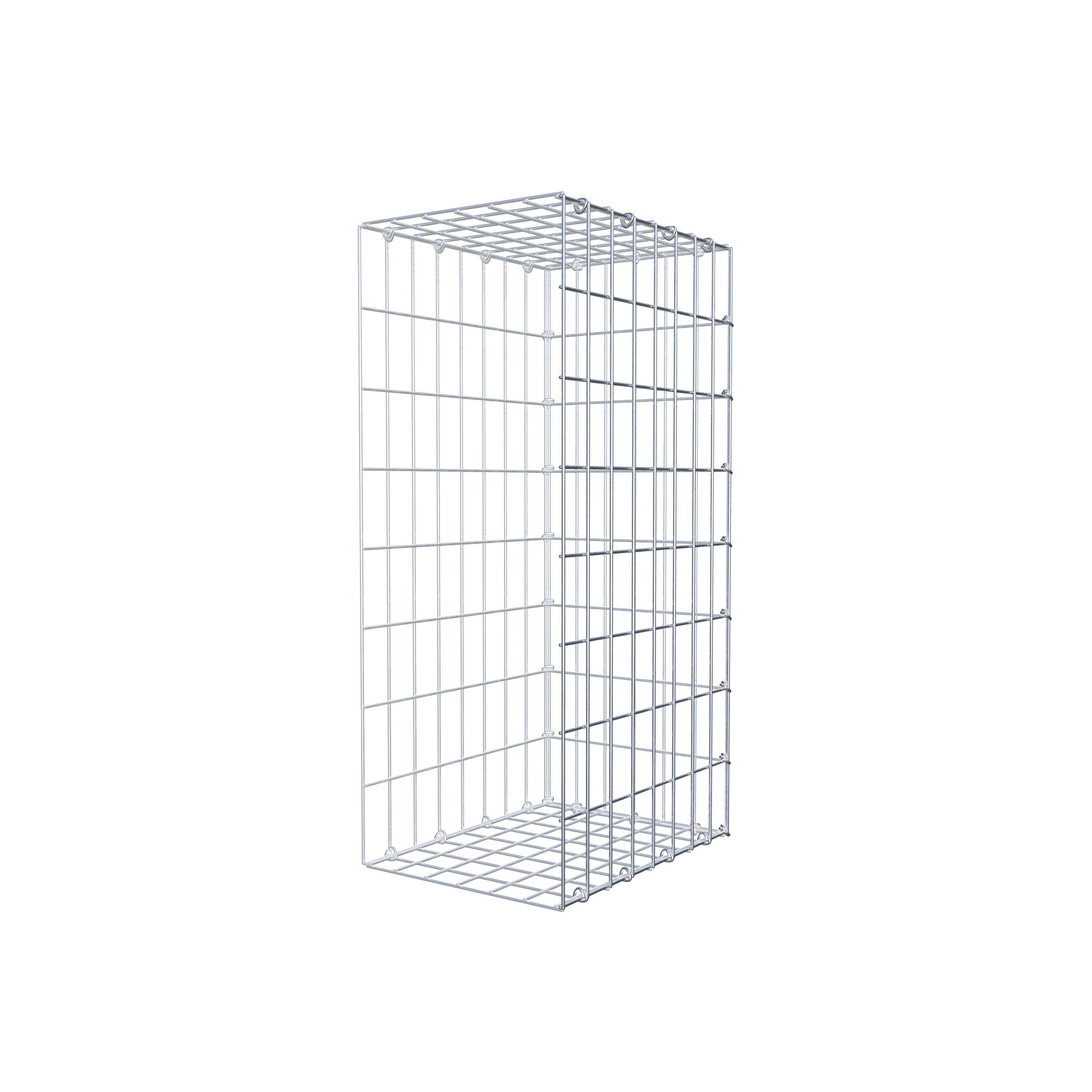 Mounted gabion type 2 80 cm x 40 cm x 30 cm, mesh size 5 cm x 10 cm, C-ring