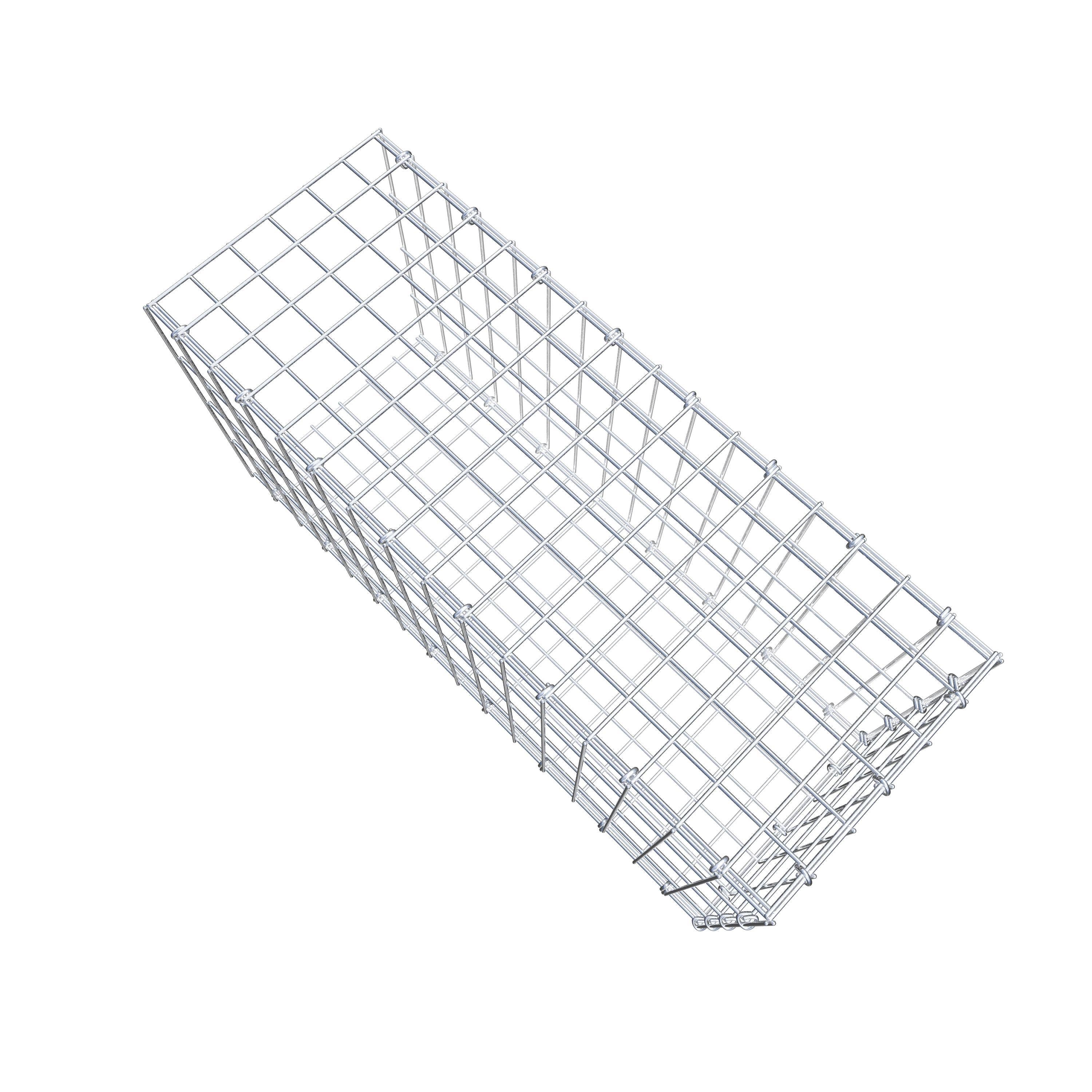 Mounted gabion type 2 80 cm x 40 cm x 30 cm, mesh size 5 cm x 10 cm, C-ring