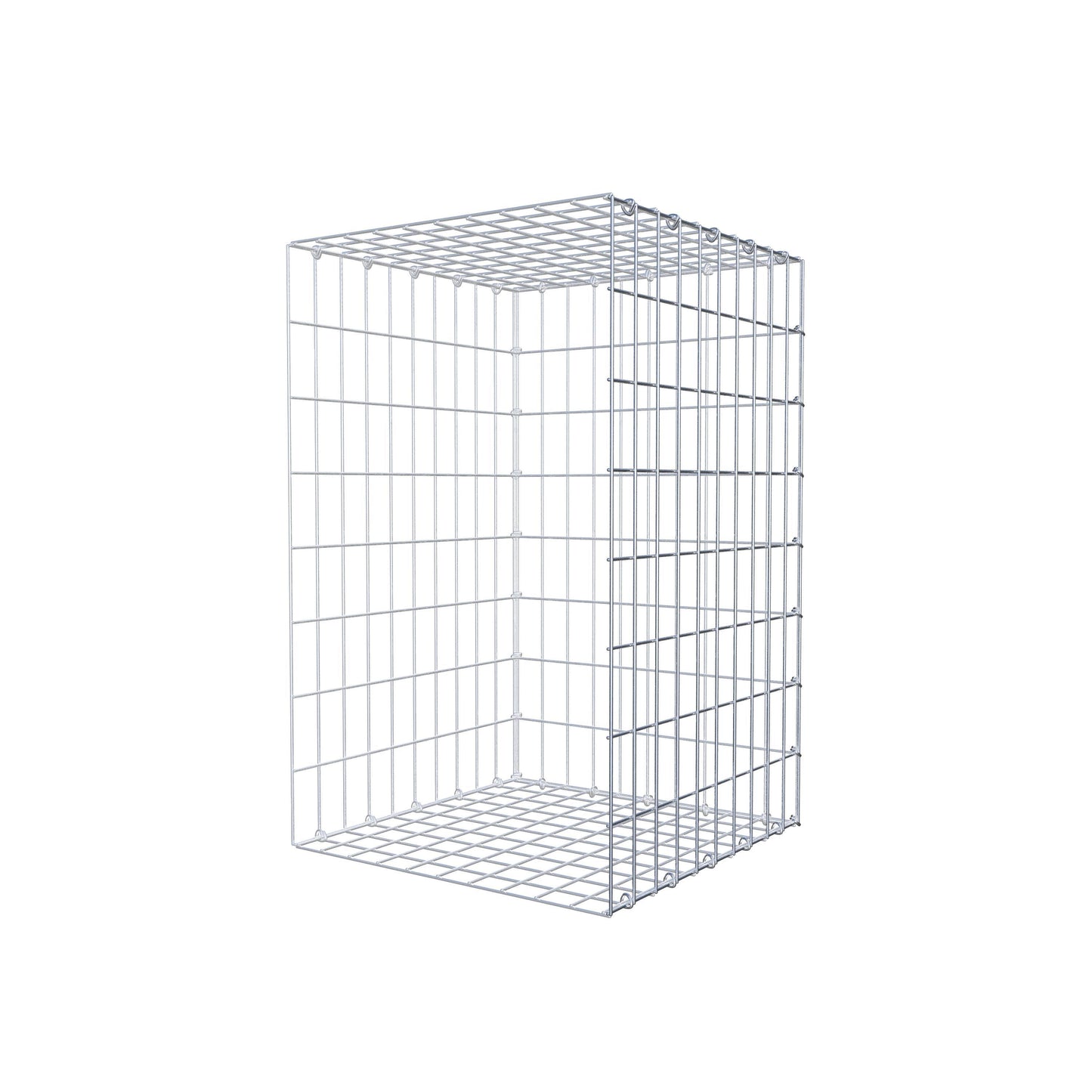 Monteret gabion type 2 80 cm x 50 cm x 50 cm, maskestørrelse 5 cm x 10 cm, C-ring