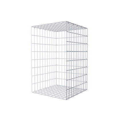 Monteret gabion type 2 80 cm x 50 cm x 50 cm, maskestørrelse 5 cm x 10 cm, C-ring