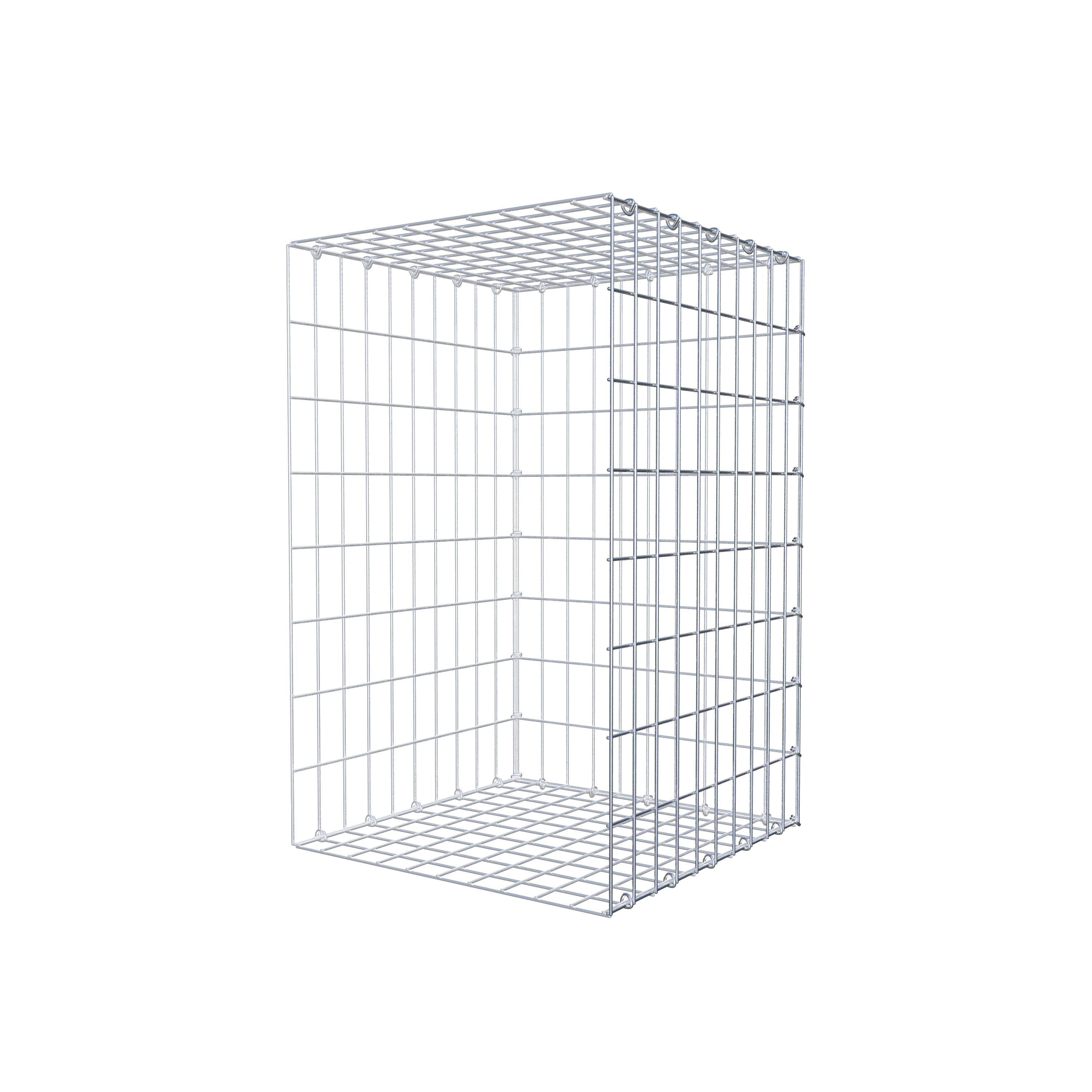 Monteret gabion type 2 80 cm x 50 cm x 50 cm, maskestørrelse 5 cm x 10 cm, C-ring