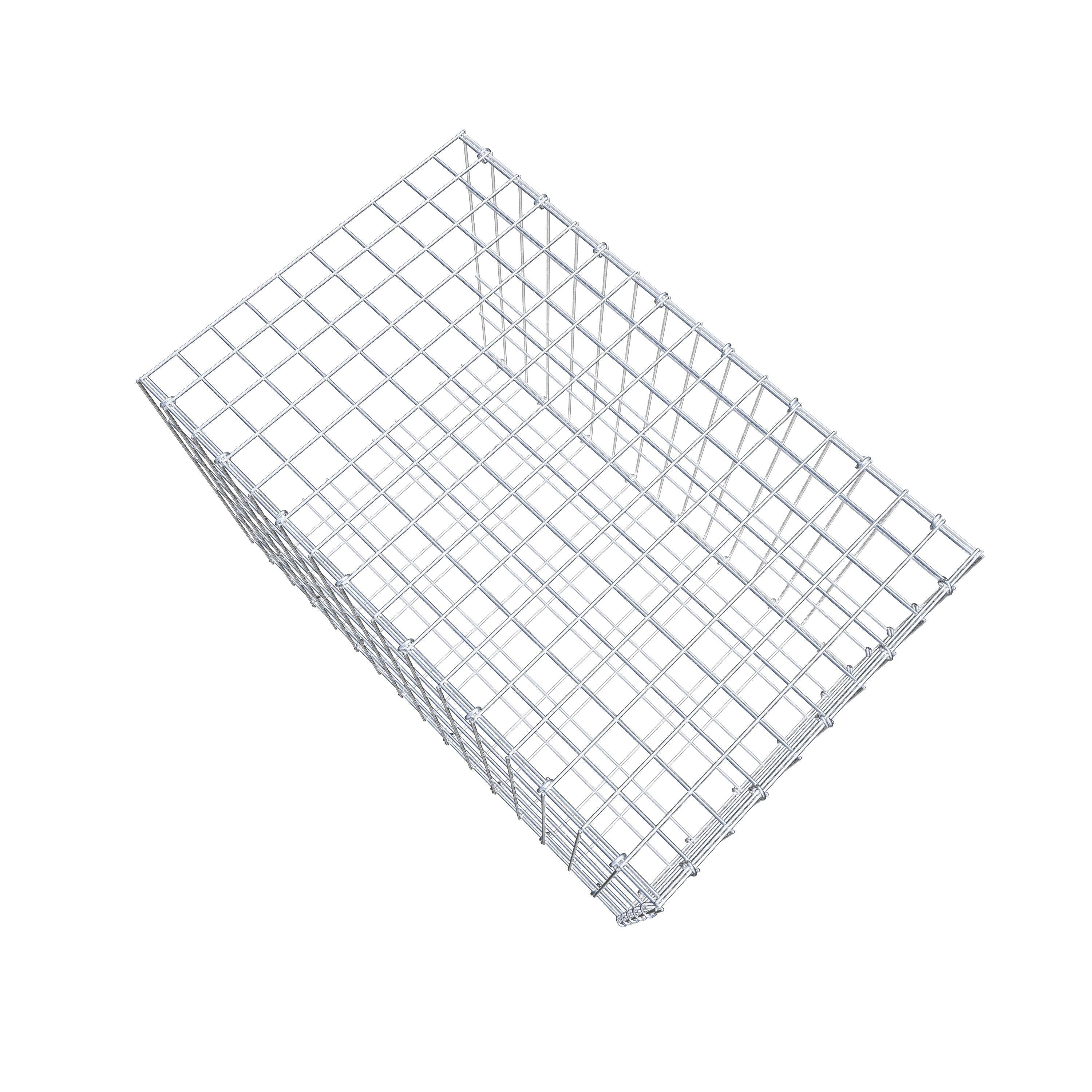 Mounted gabion type 2 80 cm x 50 cm x 50 cm, mesh size 5 cm x 10 cm, C-ring