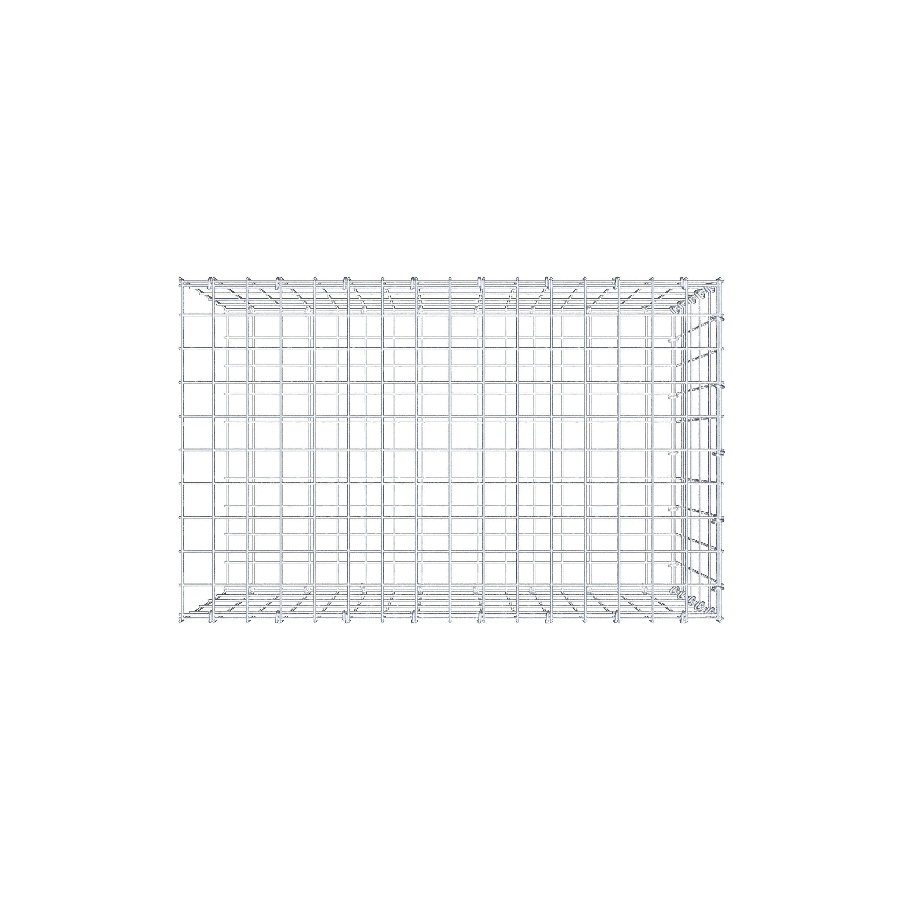 Mounted gabion type 2 80 cm x 50 cm x 50 cm, mesh size 5 cm x 10 cm, C-ring